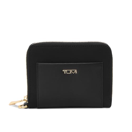 tumi-women-s-bifold-zip-around-wallet-6-card-pockets-zip-coin-pocket-d-ring-blac image 8