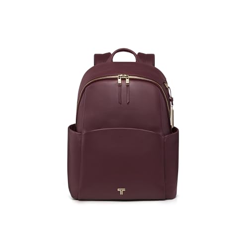 tumi-voyageur-raina-womens-premium-leather-backpack-rosewood-15-laptop-compartme image 3