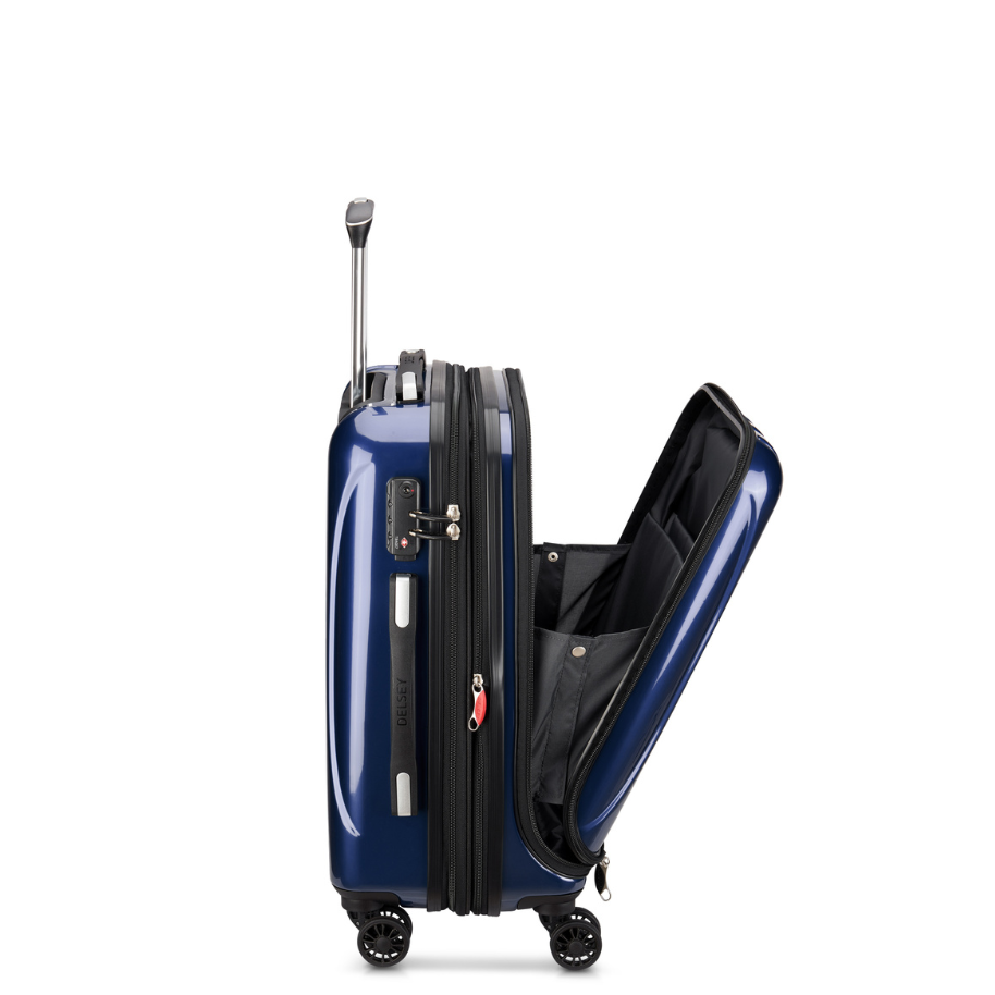 delsey-helium-aero-metallic-blue-3-piece-hardside-luggage-set-expandable-carry-o image 3