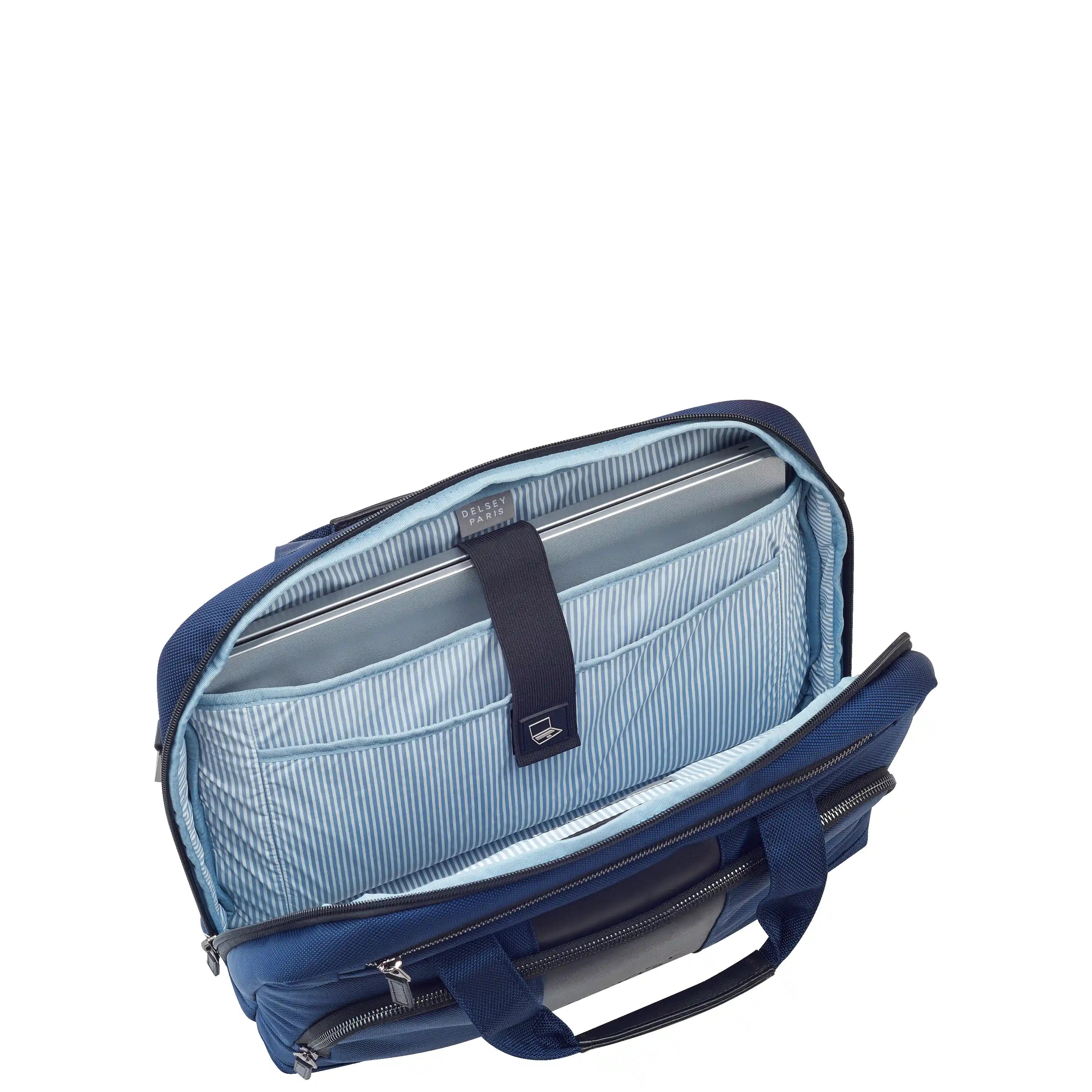 delsey-paris-wagram-briefcase-in-ballistic-nylon-with-leather-accents-rfid-prote image 7
