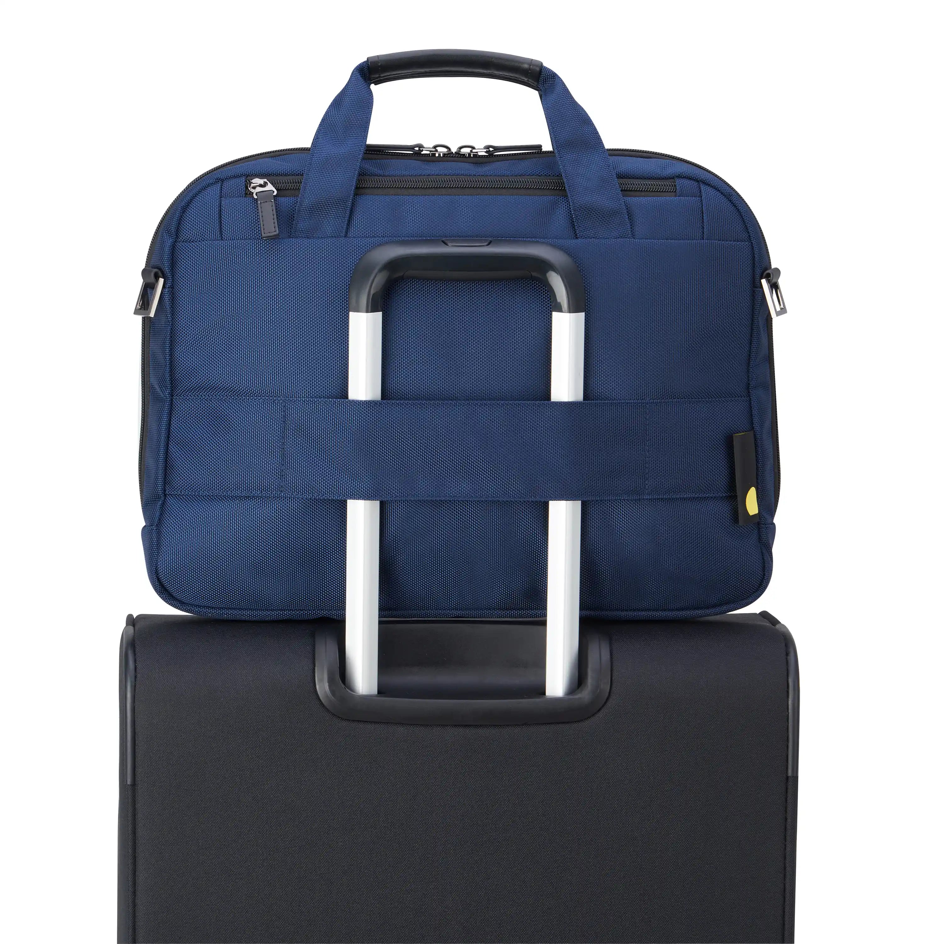 delsey-paris-wagram-briefcase-in-ballistic-nylon-with-leather-accents-rfid-prote image 2