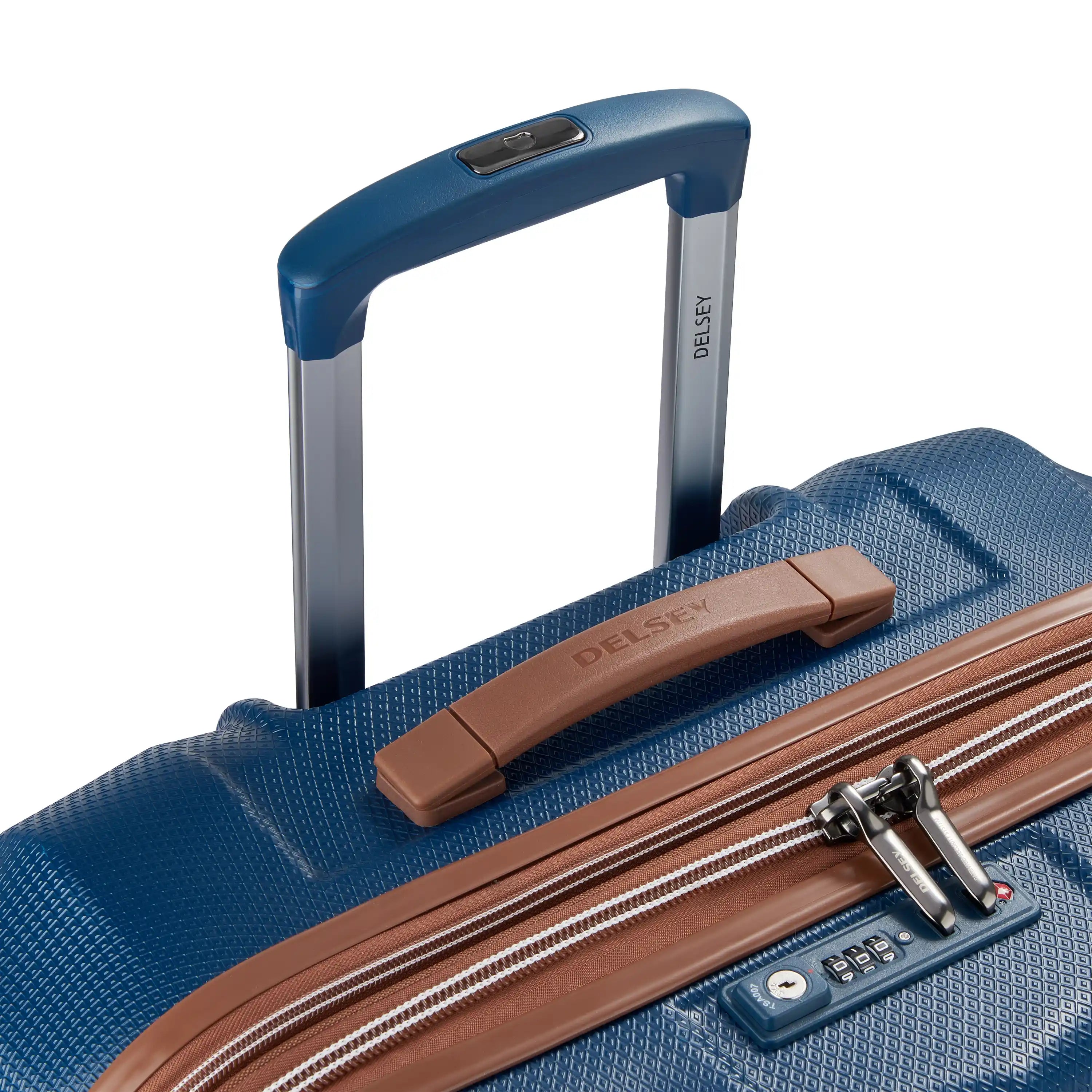 delsey-carrousel-large-expandable-spinner-checked-hardside-luggage-with-elastic- image 3