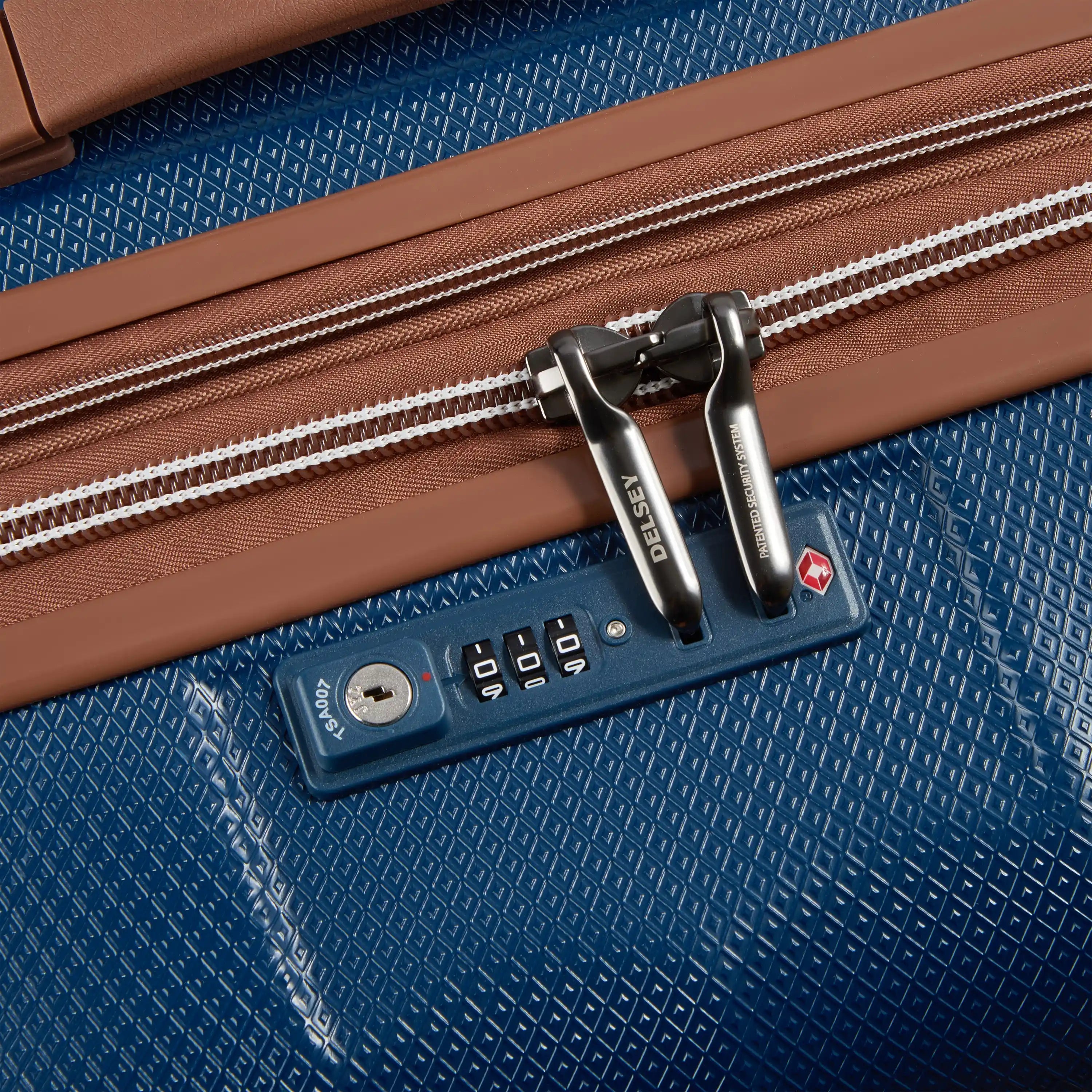delsey-carrousel-large-expandable-spinner-checked-hardside-luggage-with-elastic- image 4