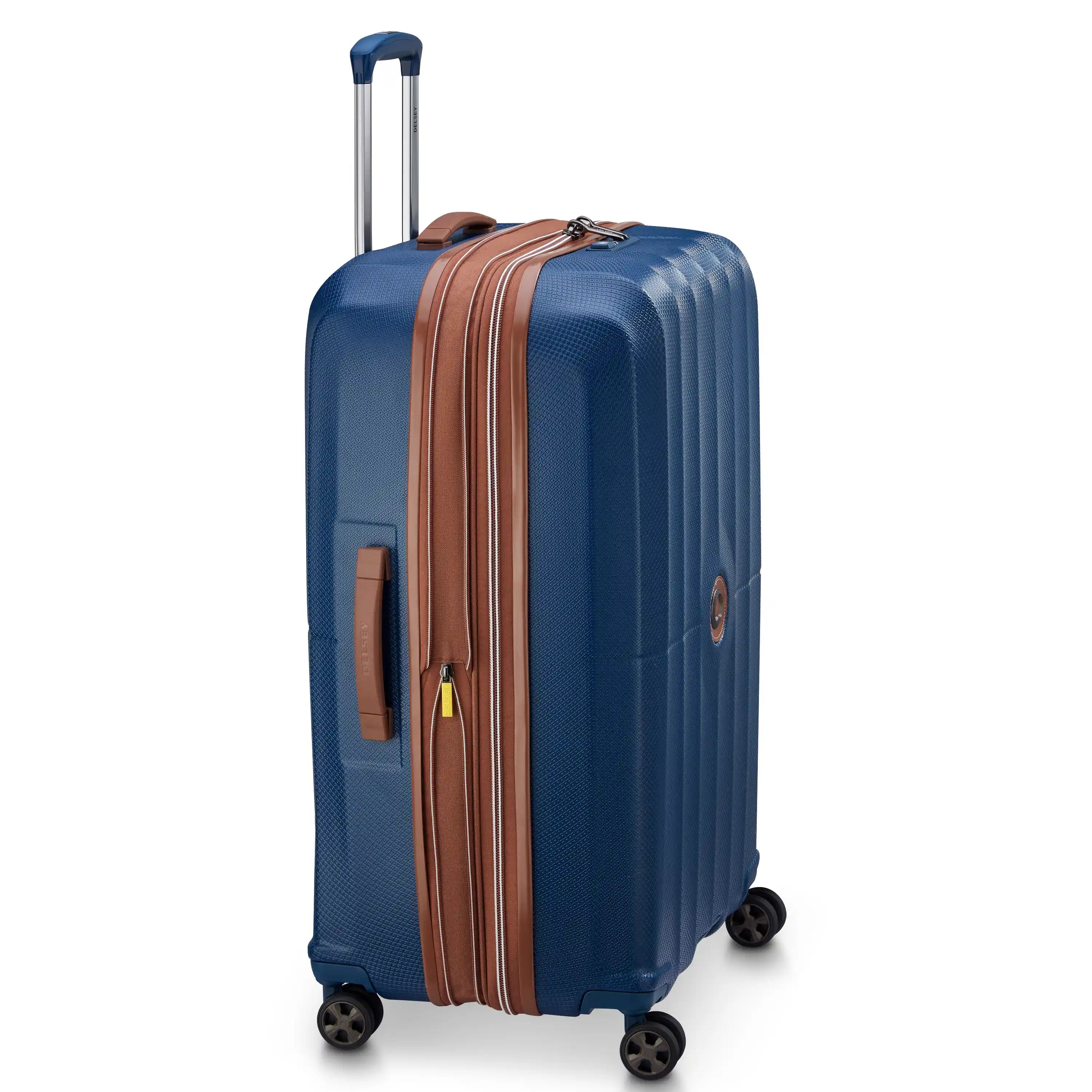 delsey-carrousel-large-expandable-spinner-checked-hardside-luggage-with-elastic- image 6