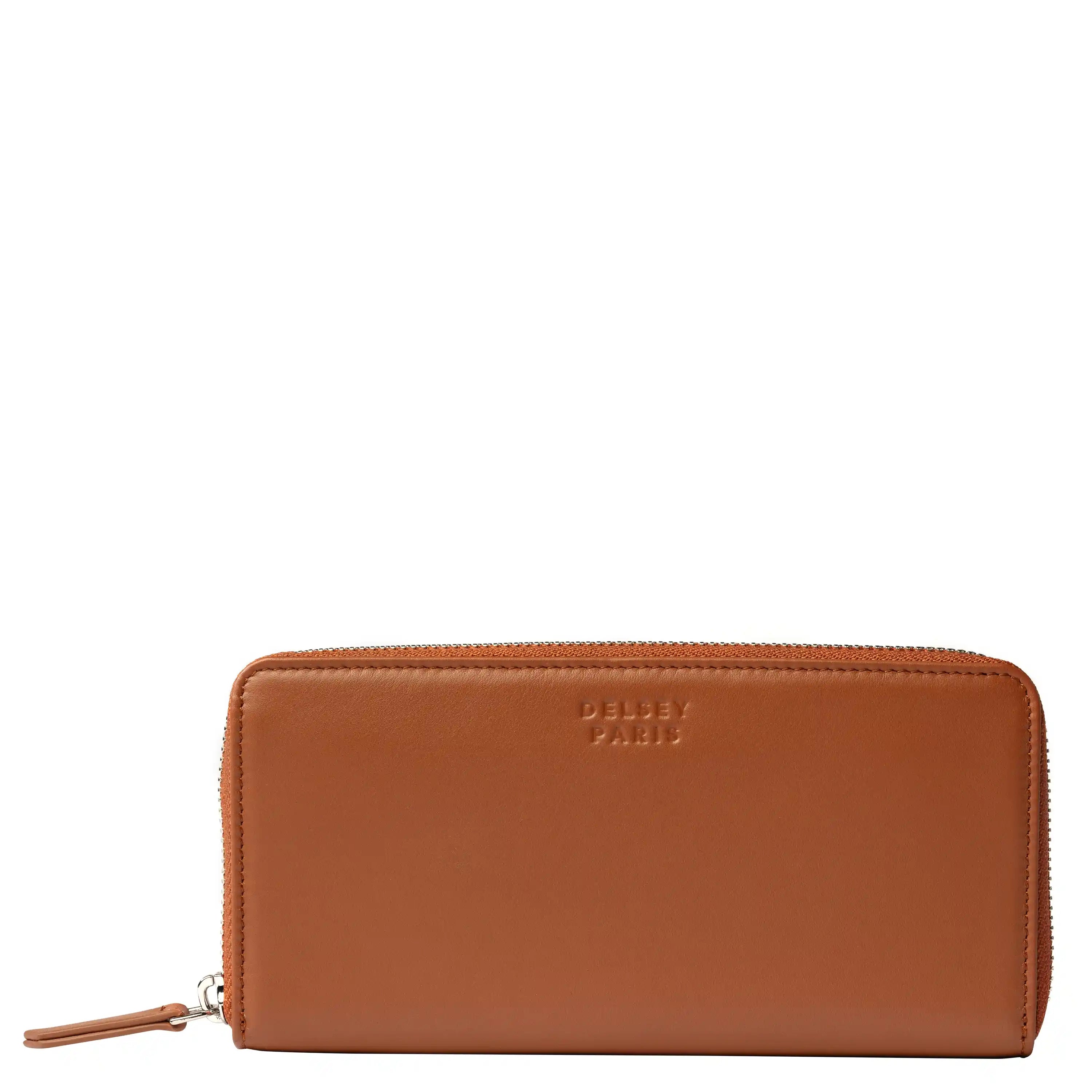 delsey-paris-the-leather-collection-zippered-wallet-genuine-leather-rfid-blockin image 2