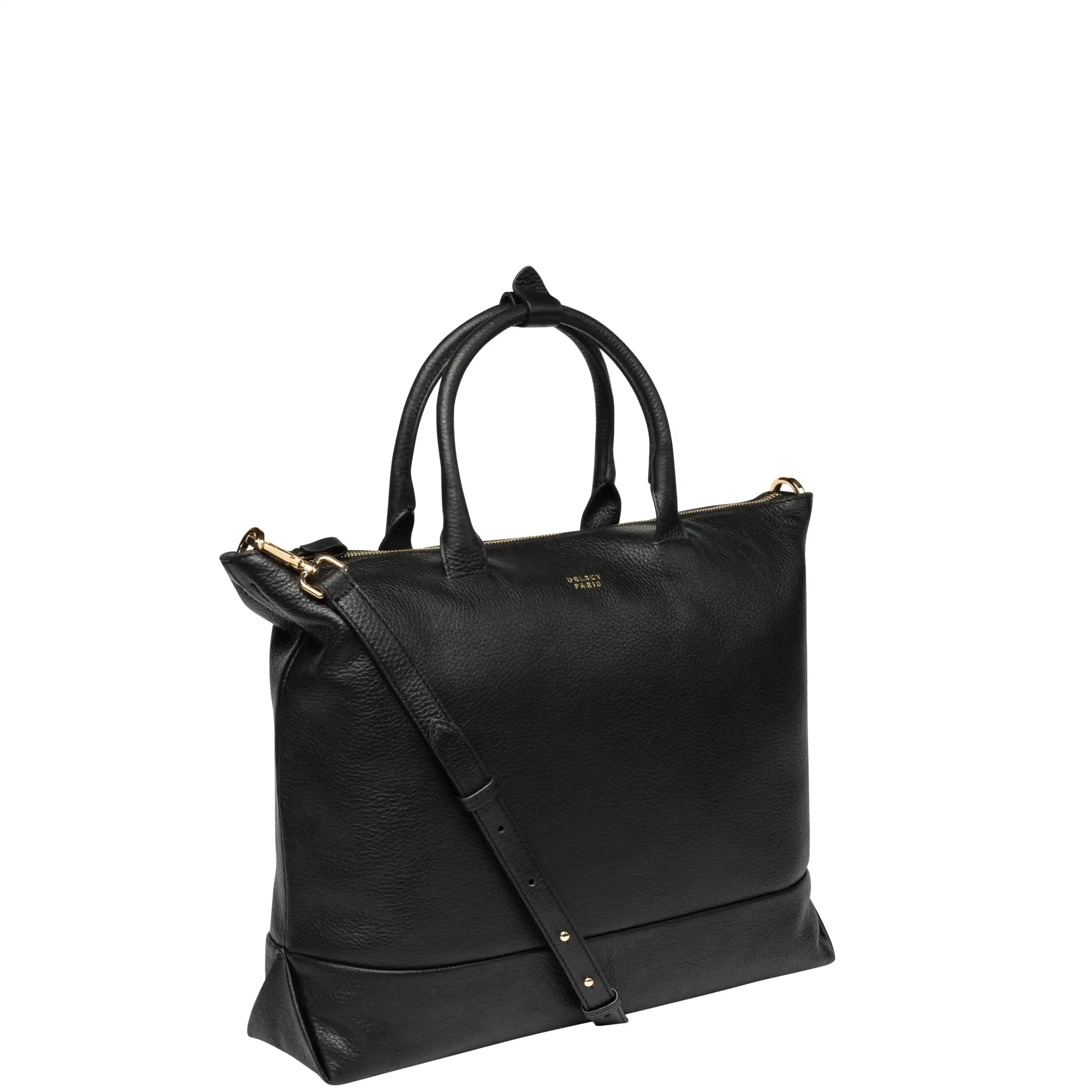 delsey-the-leather-collection-zippered-leather-tote-bag-100-genuine-leather-work image 7