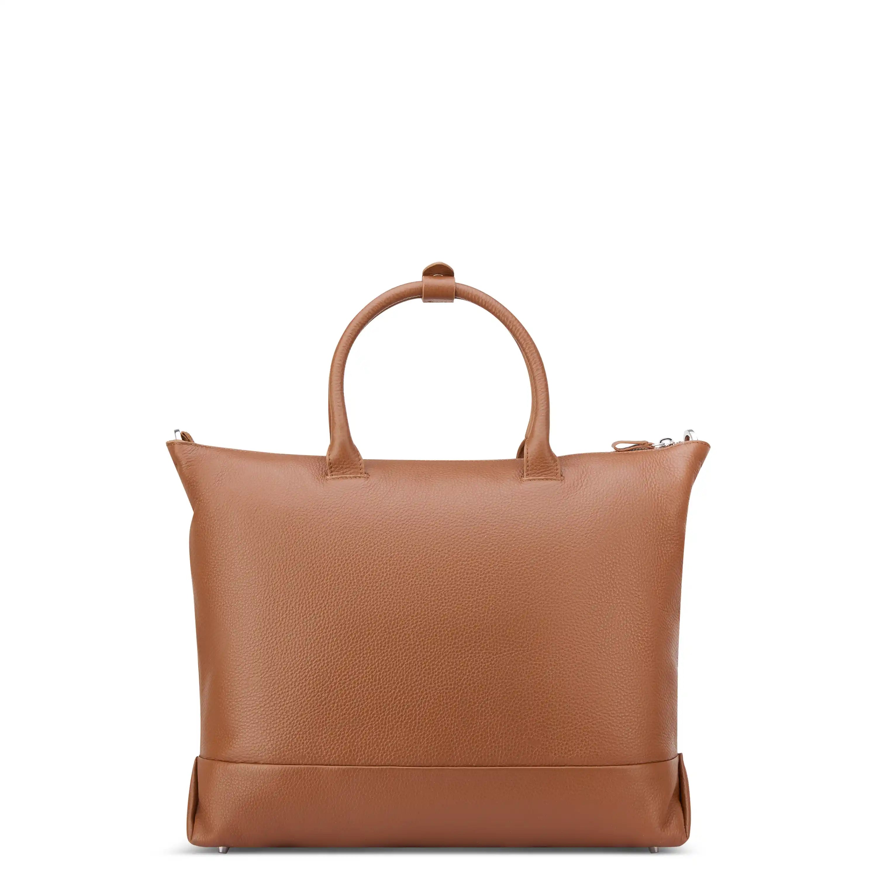 delsey-the-leather-collection-zippered-leather-tote-bag-100-genuine-leather-work image 5