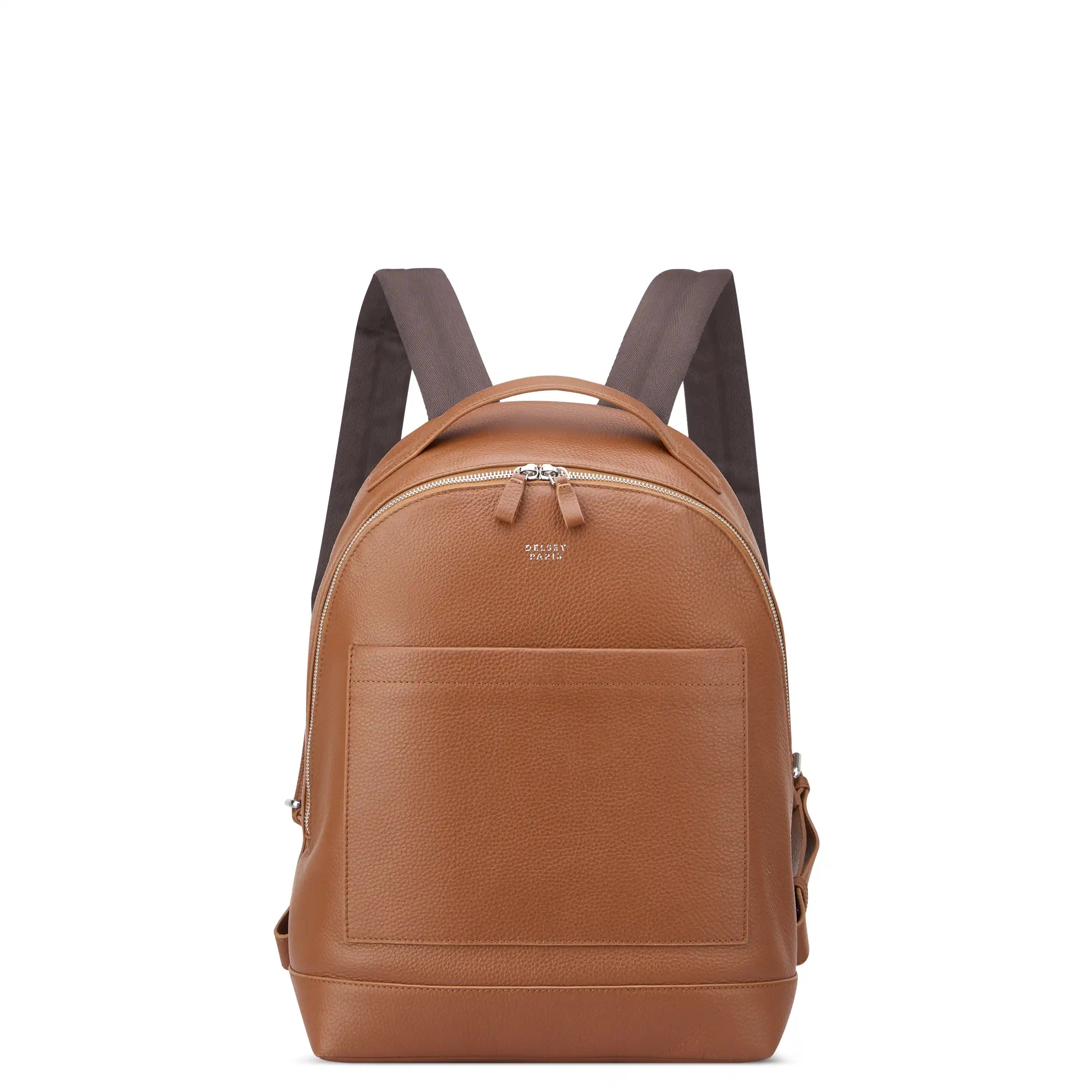delsey-the-leather-collection-leather-backpack-with-14-laptop-sleeve-and-luggage image 5