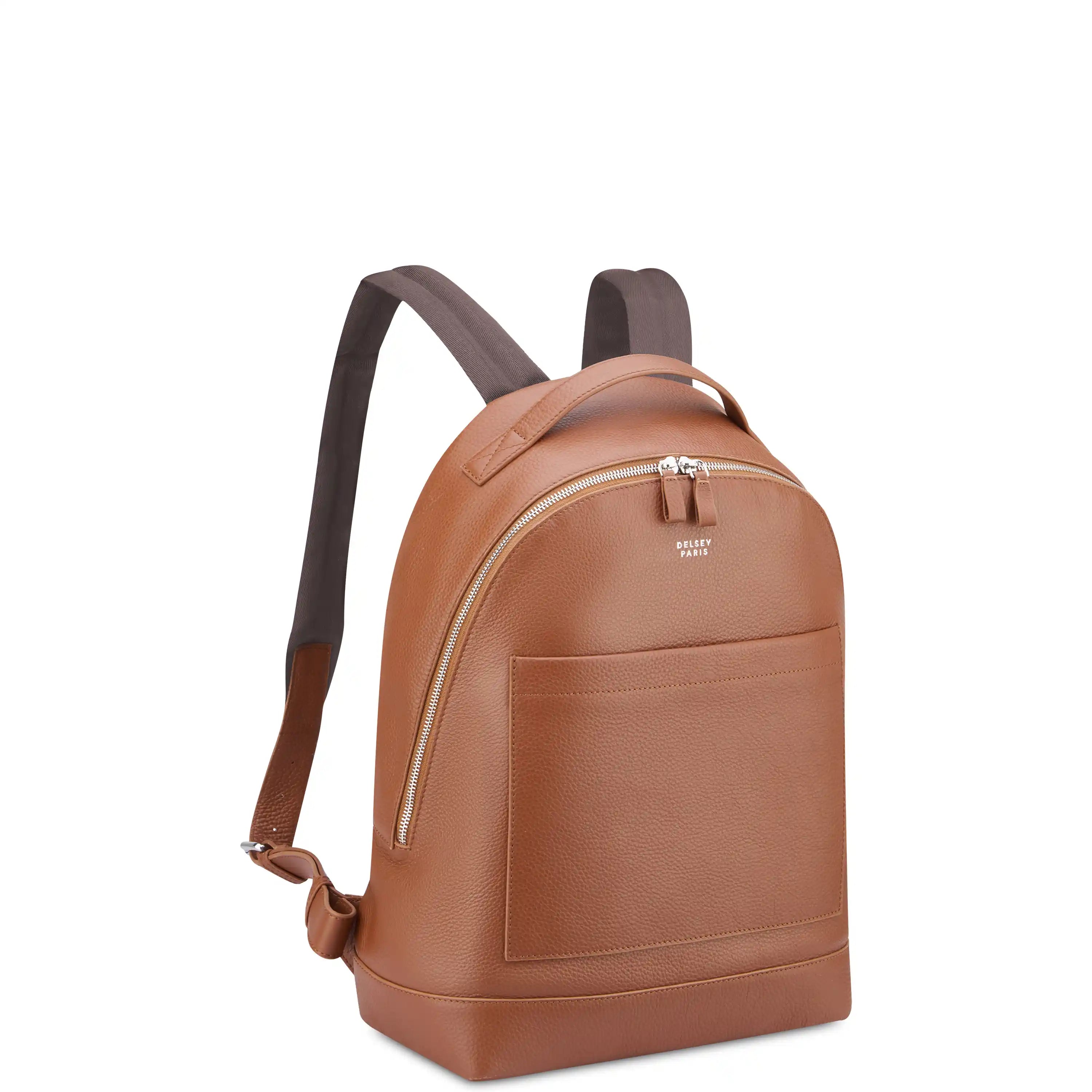 delsey-the-leather-collection-leather-backpack-with-14-laptop-sleeve-and-luggage image 1