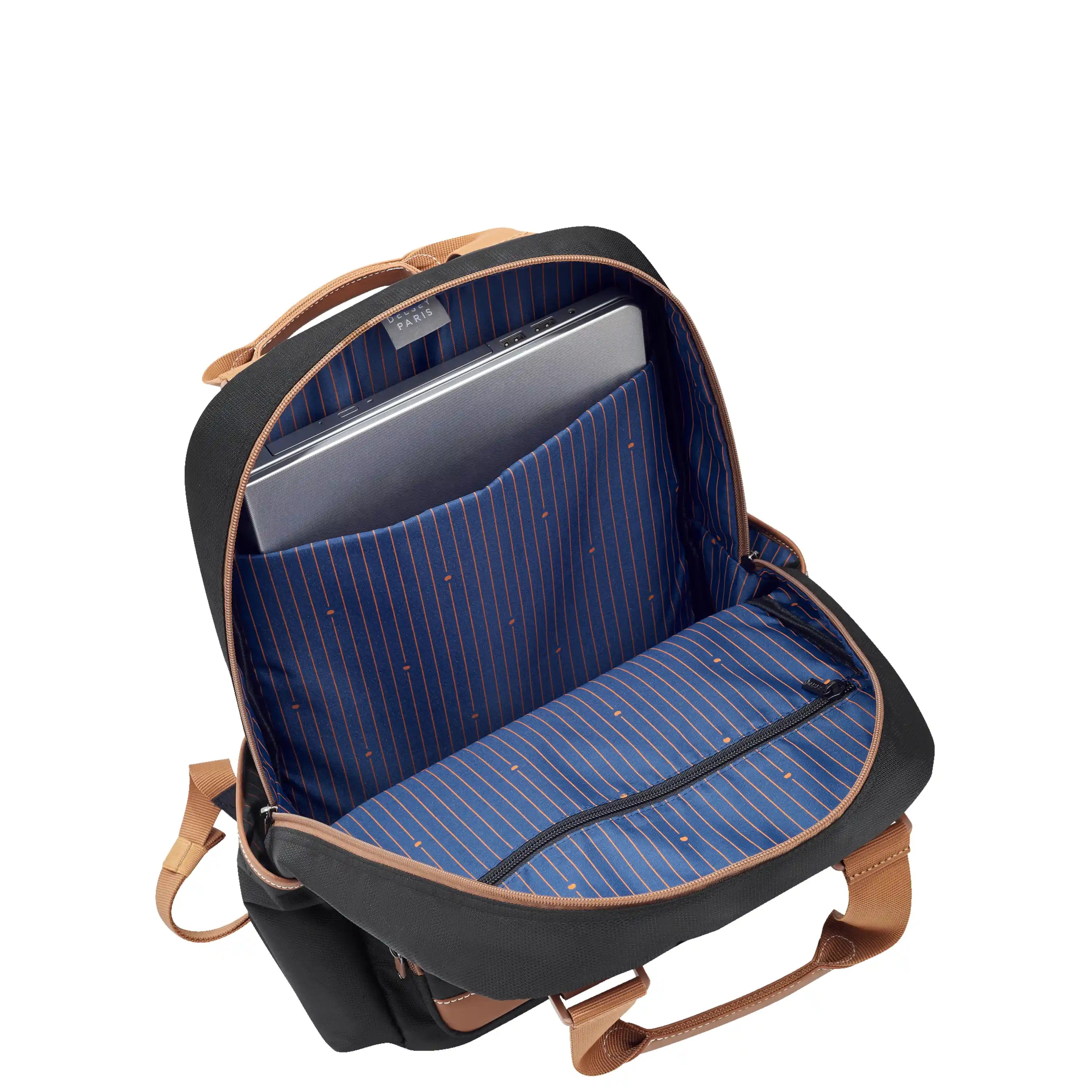 delsey-flanerie-se-laptop-backpack-parisian-polyester-vegan-leather-daypack-with image 2