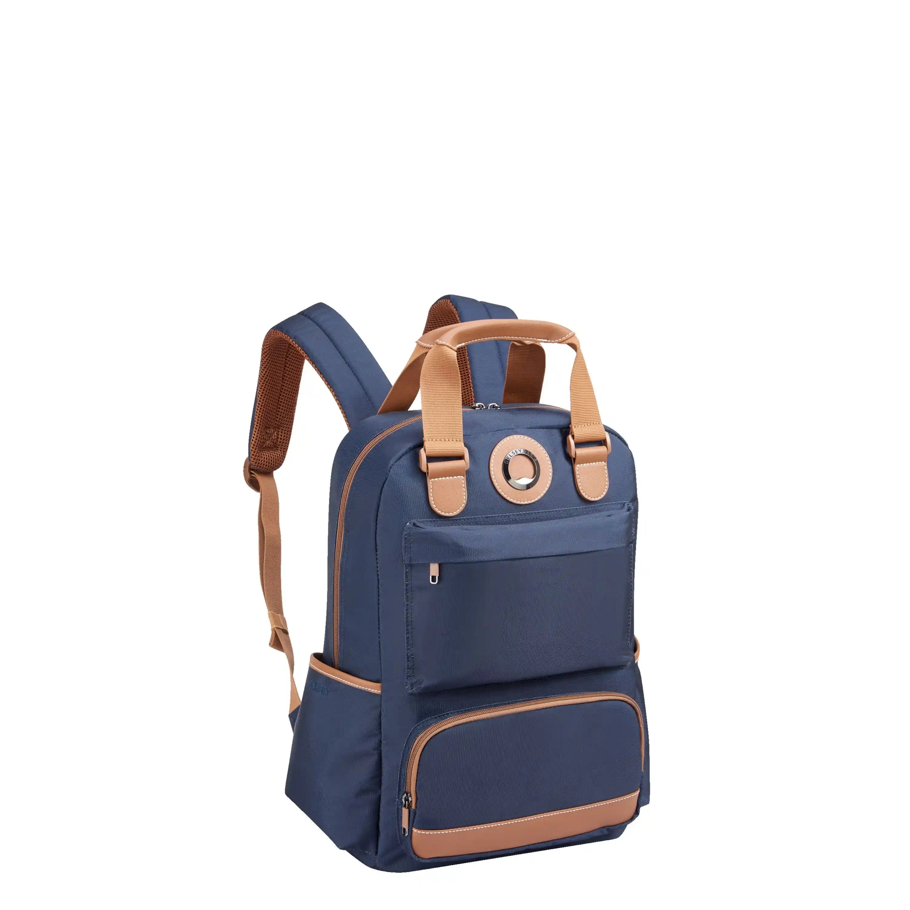 delsey-flanerie-se-laptop-backpack-parisian-polyester-vegan-leather-daypack-with image 8