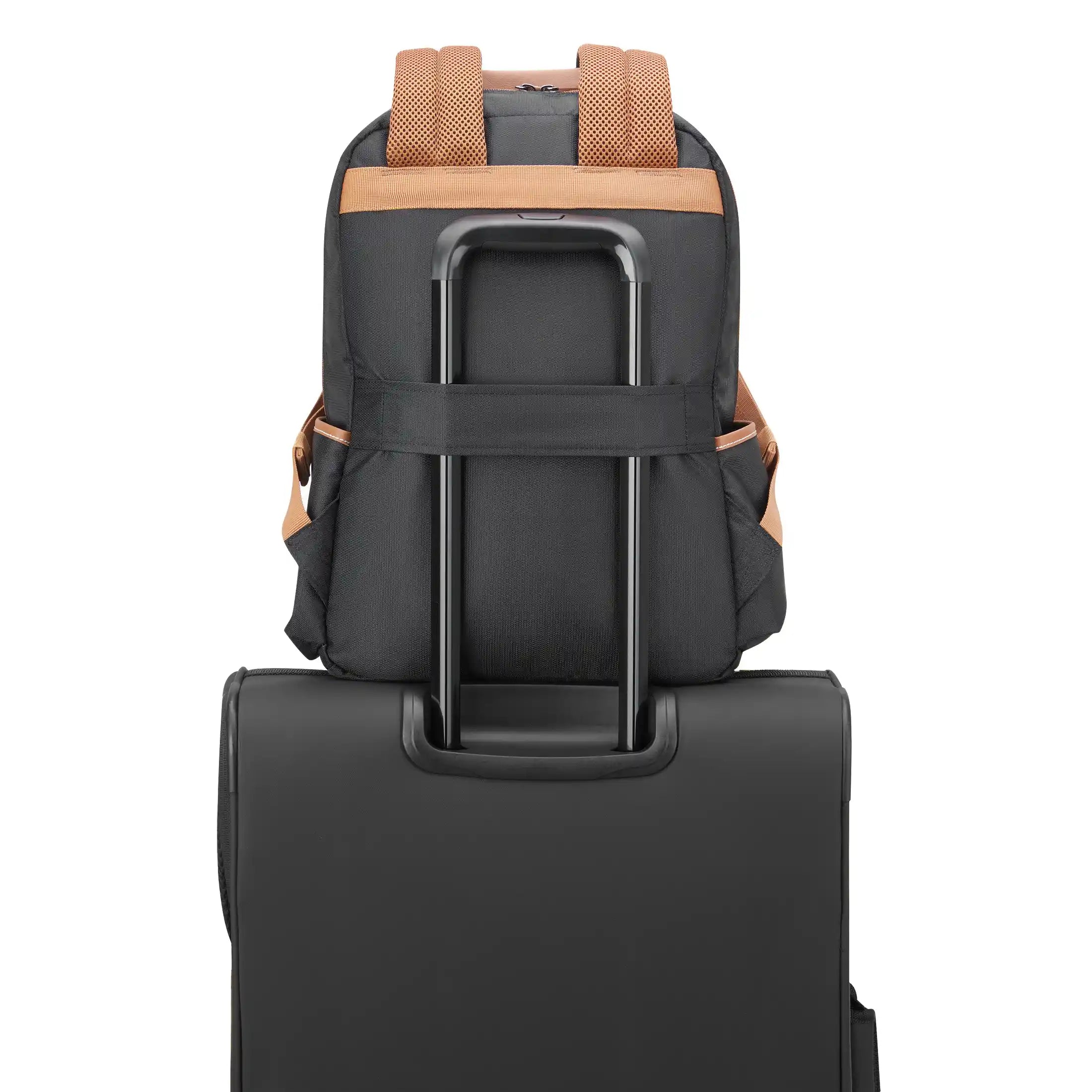 delsey-flanerie-se-laptop-backpack-parisian-polyester-vegan-leather-daypack-with image 4