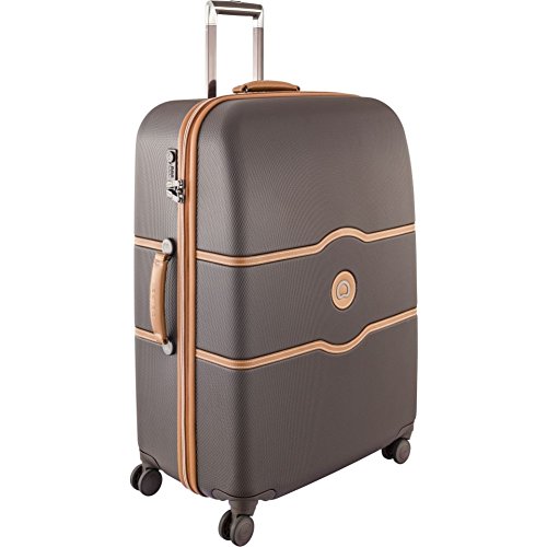 delsey-paris-chatelet-hard-28-inch-checked-large-hardside-spinner-luggage-chocol image 6