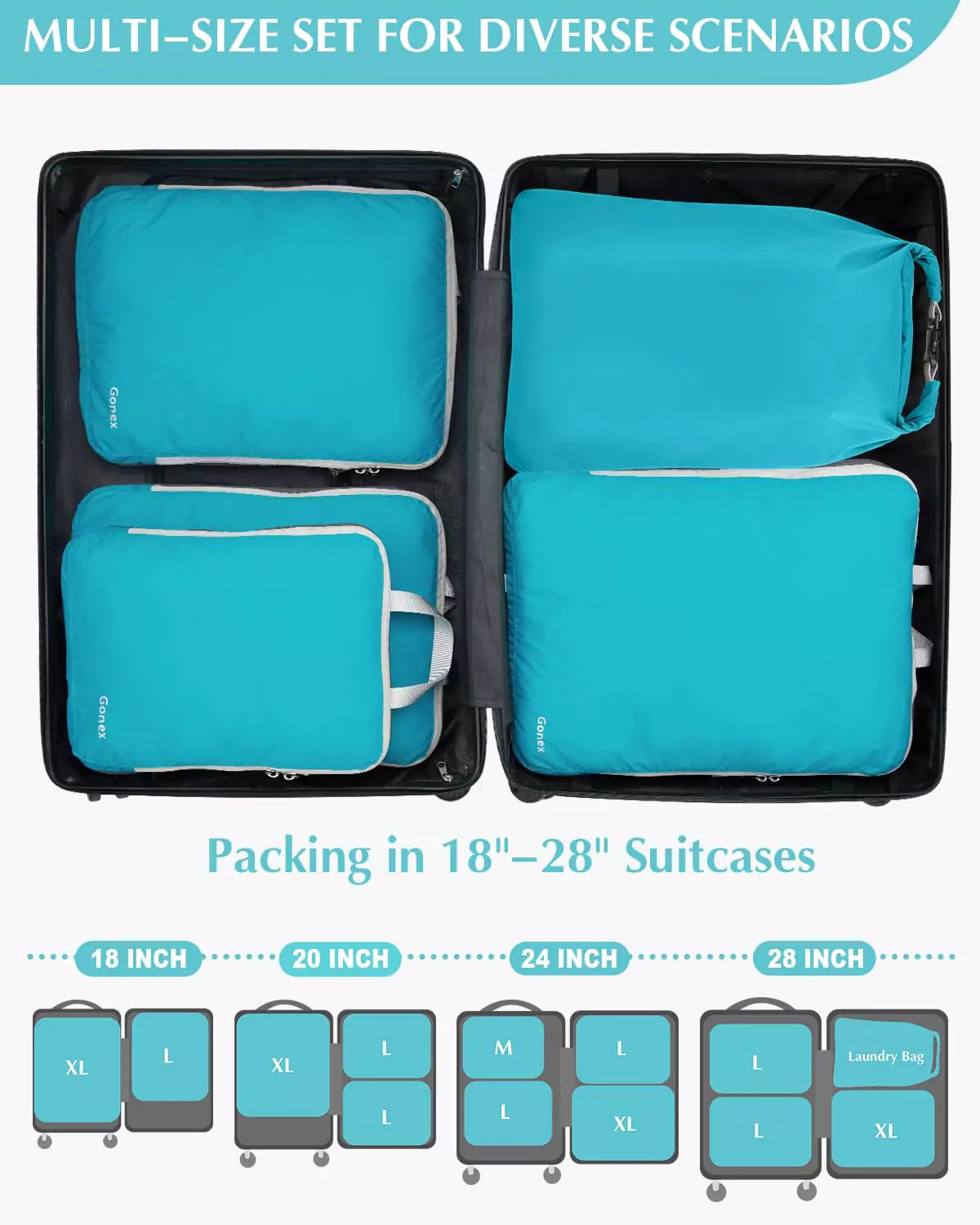 gonex-5-piece-compression-packing-cubes-set-with-laundry-bag-rip-stop-nylon-orga image 6