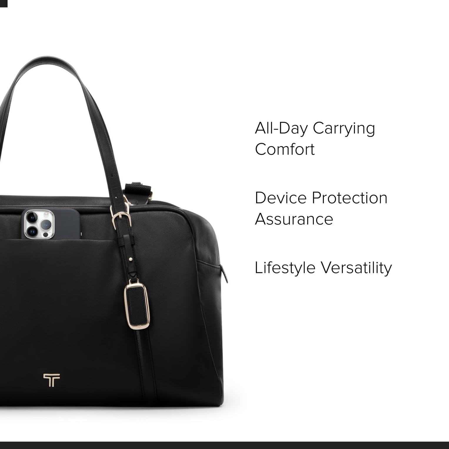 tumi-voyageur-oaklynn-weekender-women-s-leather-travel-everyday-carryall-bag-bla image 4