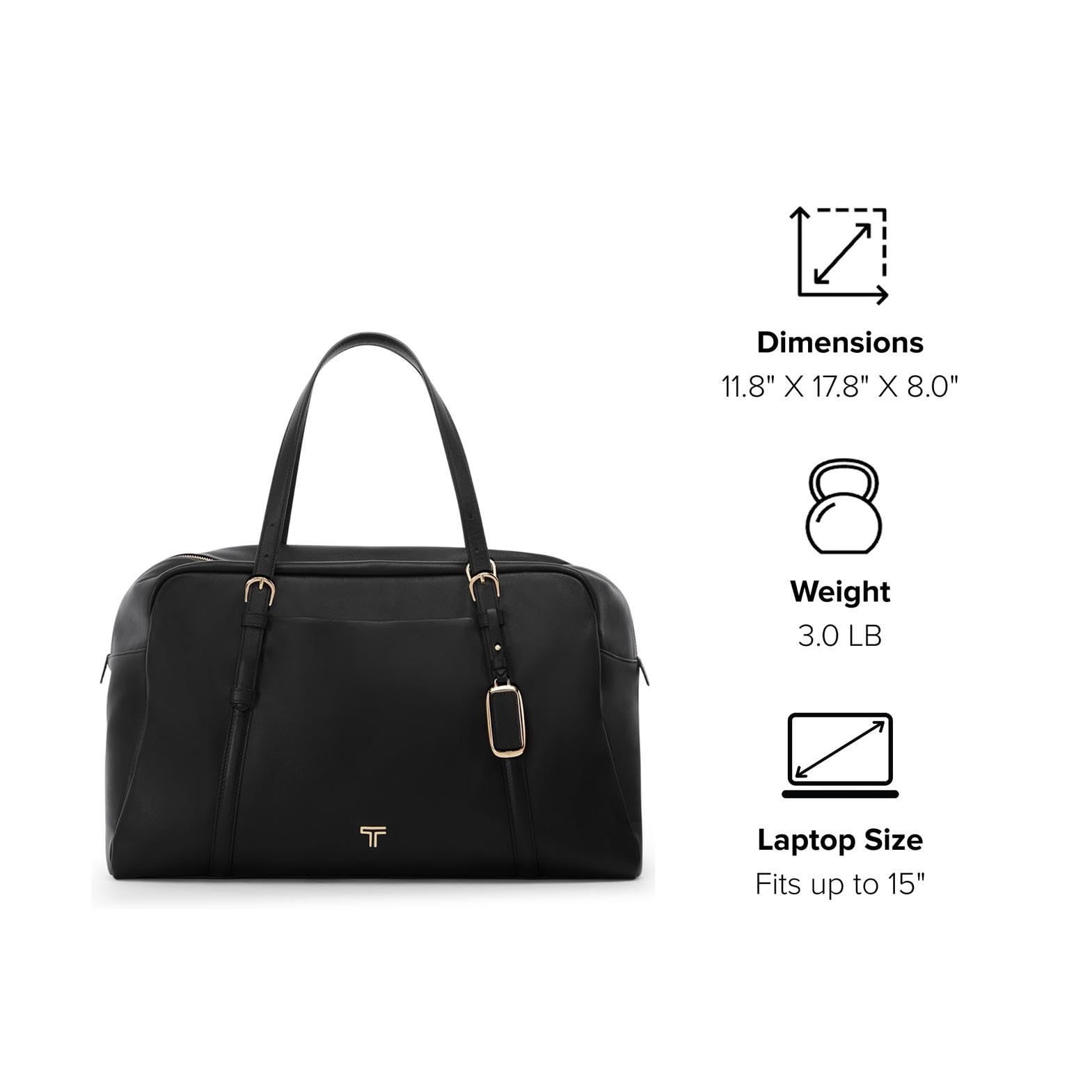 tumi-voyageur-oaklynn-weekender-women-s-leather-travel-everyday-carryall-bag-bla image 7