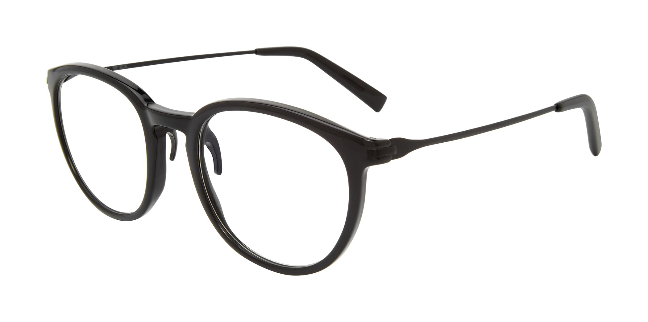 tumi-vtu801-unisex-reading-glasses-blue-light-blocking-round-eyewear-15mm-black image 1