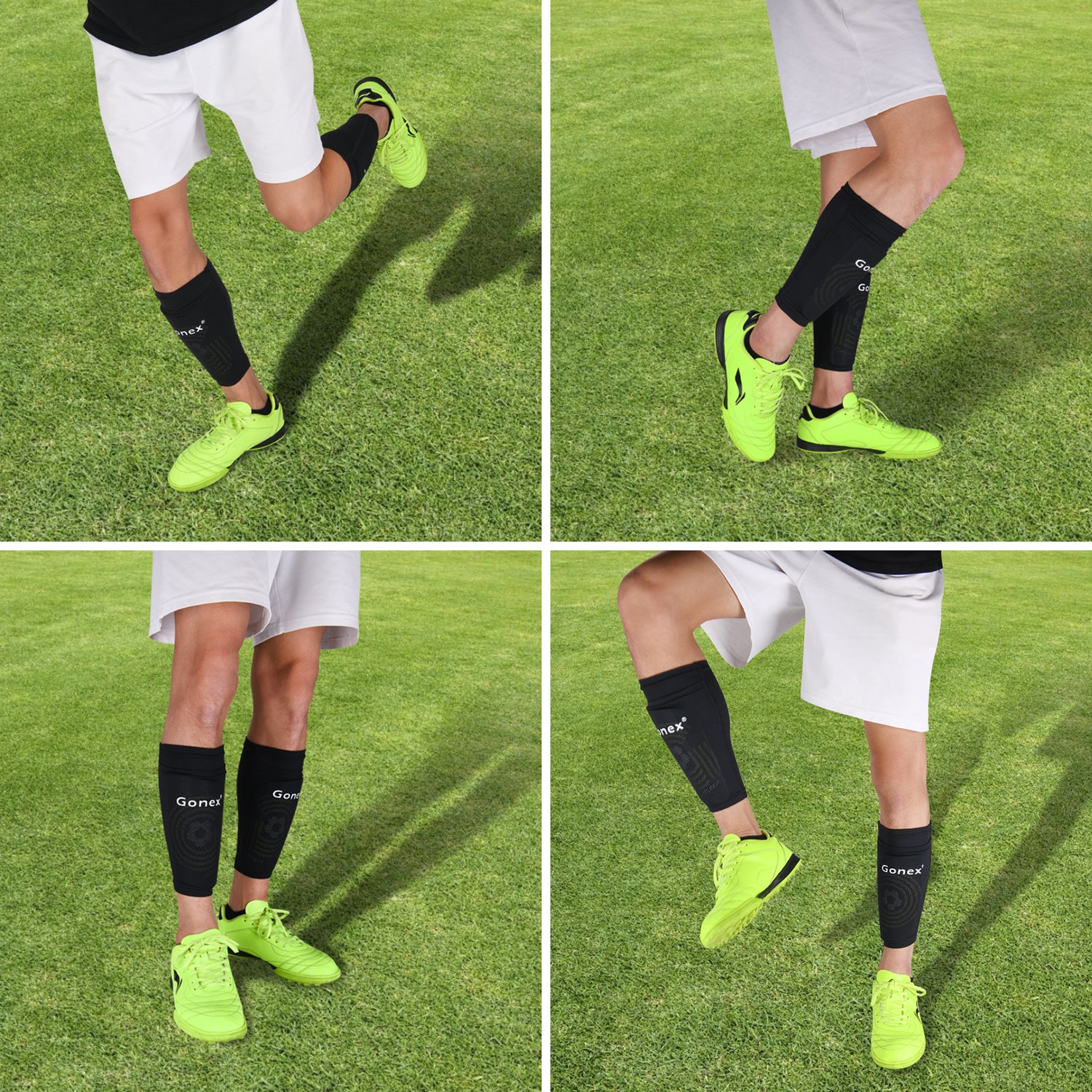 gonex-soccer-shin-guards-for-kids-adults-lightweight-pp-plates-with-gridded-eva- image 8