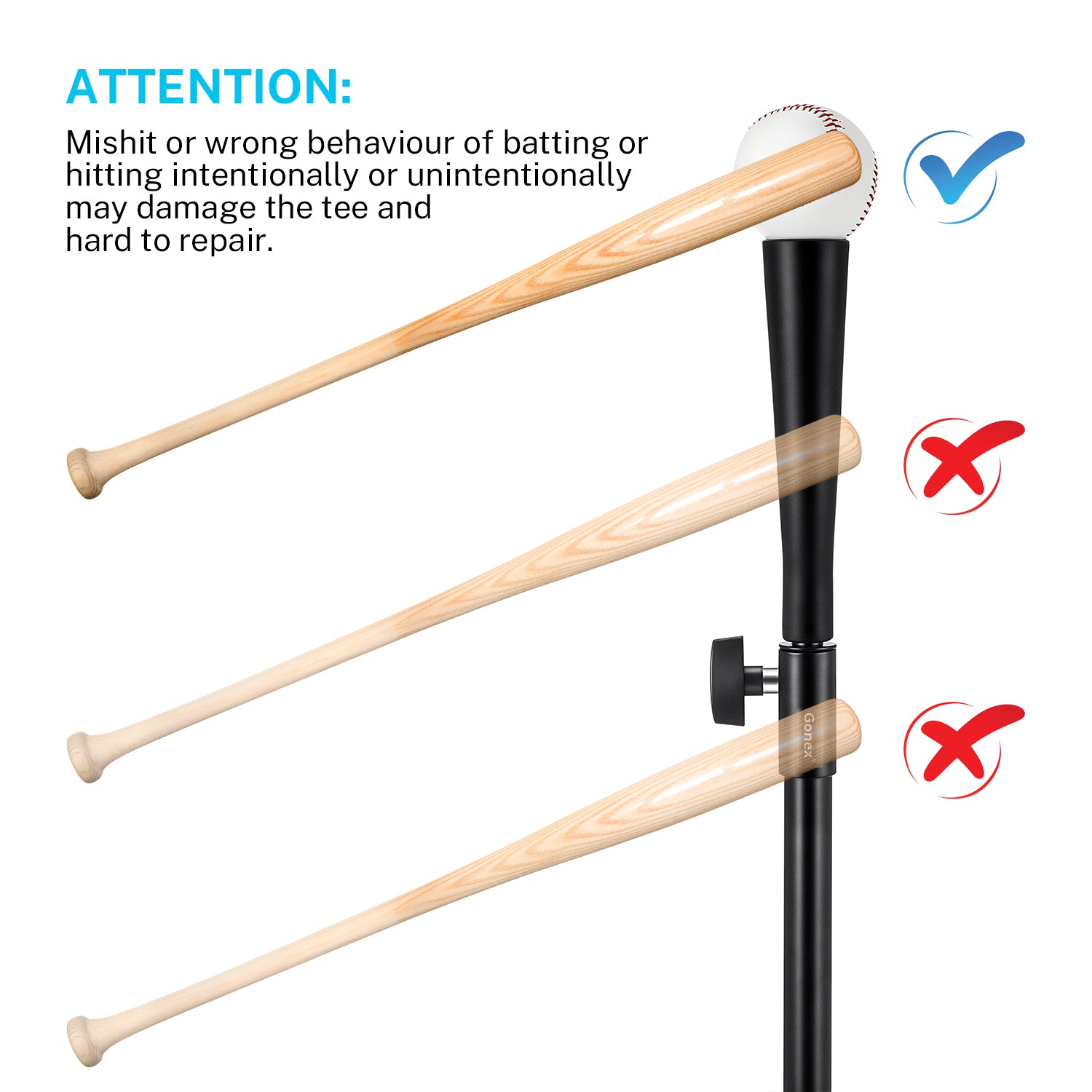gonex-tripod-baseball-softball-batting-tee-adjustable-27-44-for-kids-youth-adult image 7