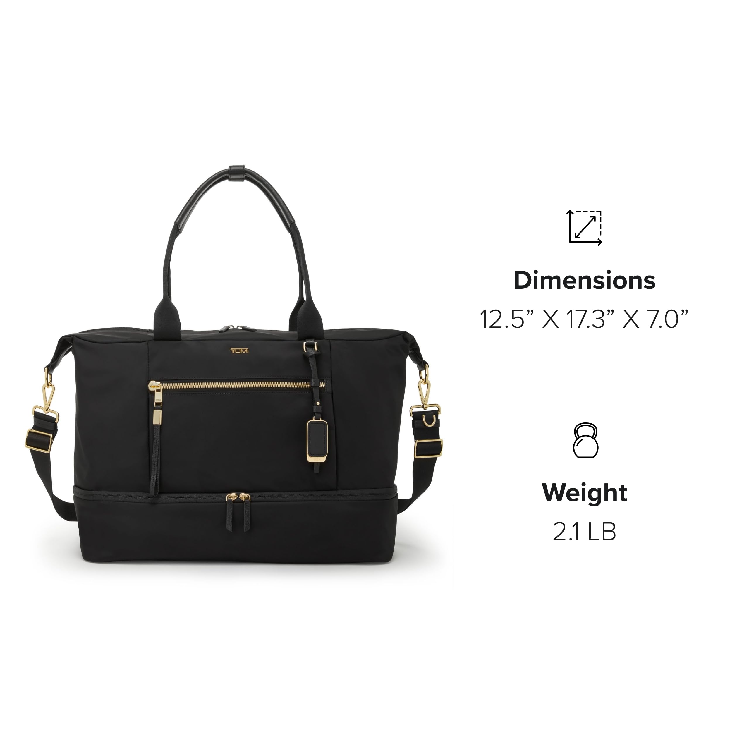 tumi-contine-women-s-weekender-duffel-bag-with-two-compartment-zip-divider-conve image 7