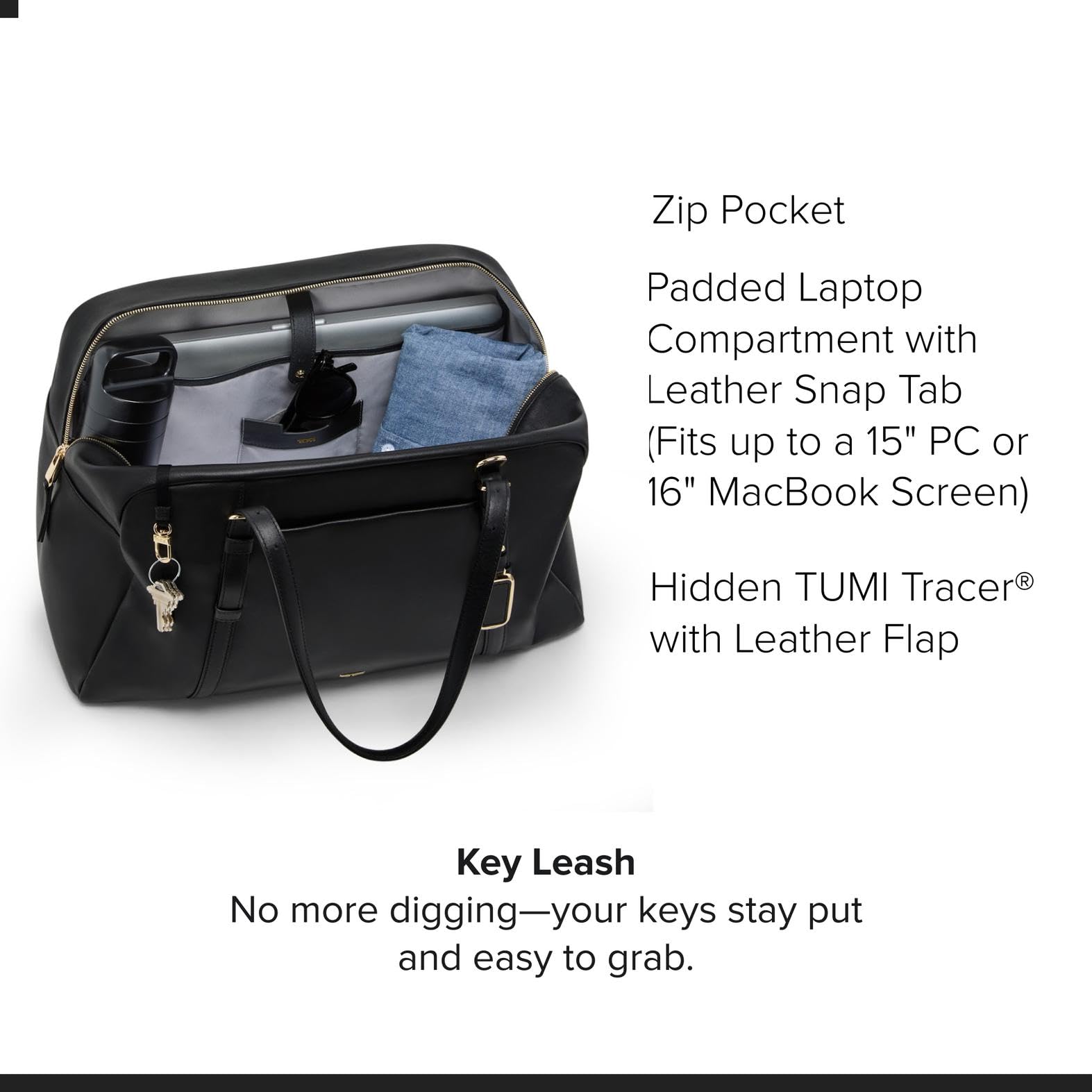 tumi-voyageur-oaklynn-weekender-women-s-leather-travel-everyday-carryall-bag-bla image 3