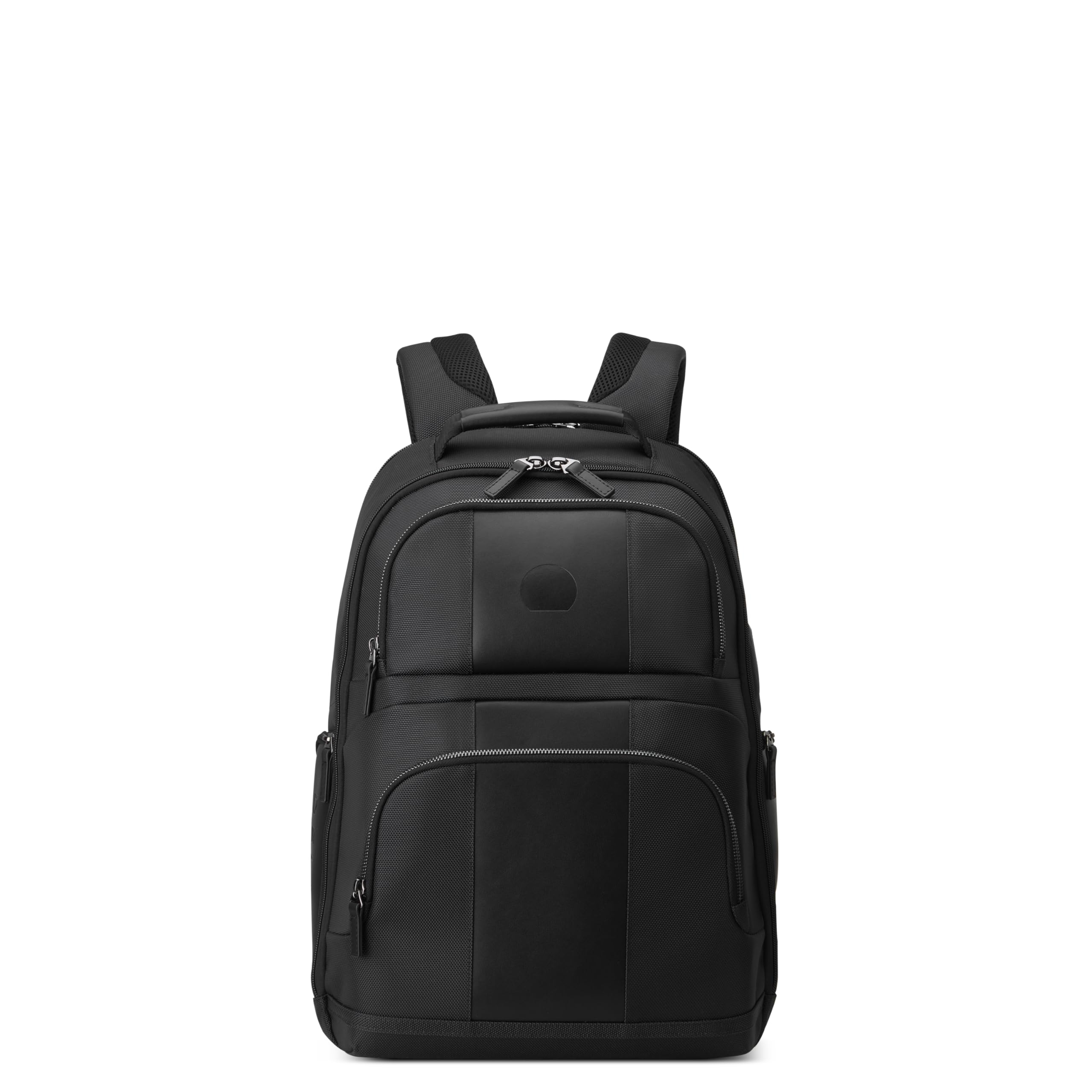 delsey-wagram-15-6-inch-laptop-travel-backpack-ballistic-nylon-with-leather-acce image 1