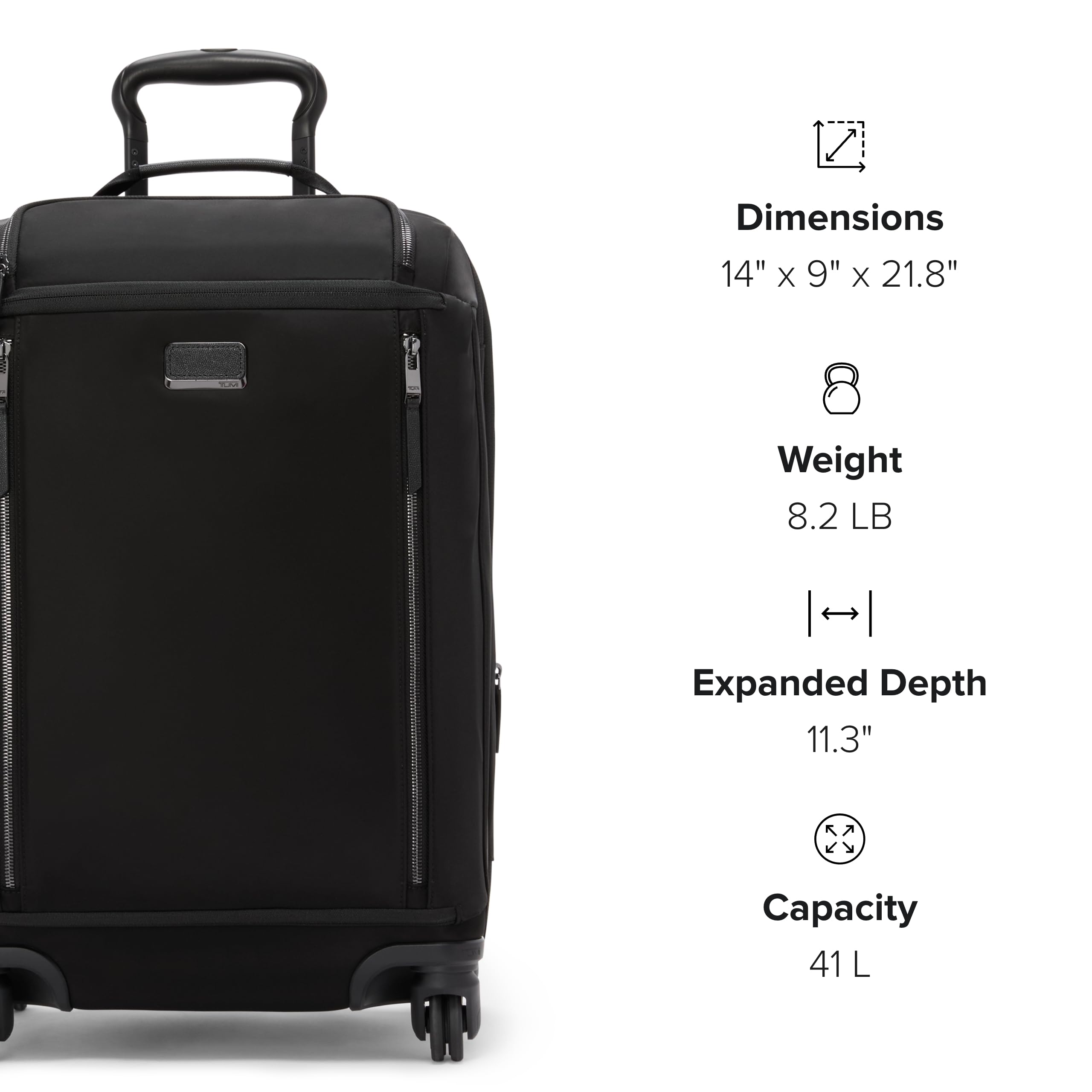tumi-voyageur-leger-21-8-dual-access-expandable-4-wheeled-carry-on-suitcase-blac image 7