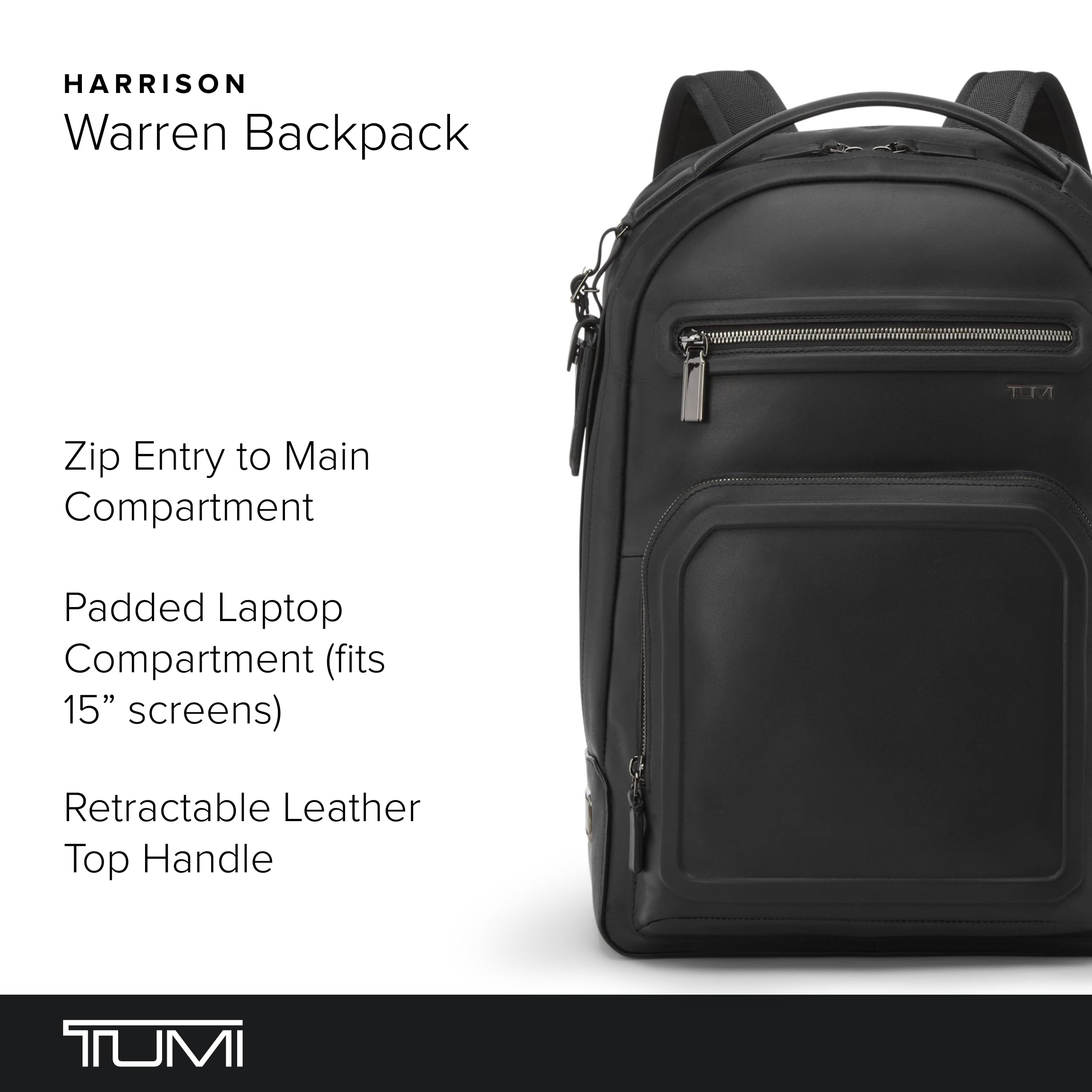 tumi-harrison-warren-15-inch-laptop-backpack-for-travel-and-business-black-bombe image 2