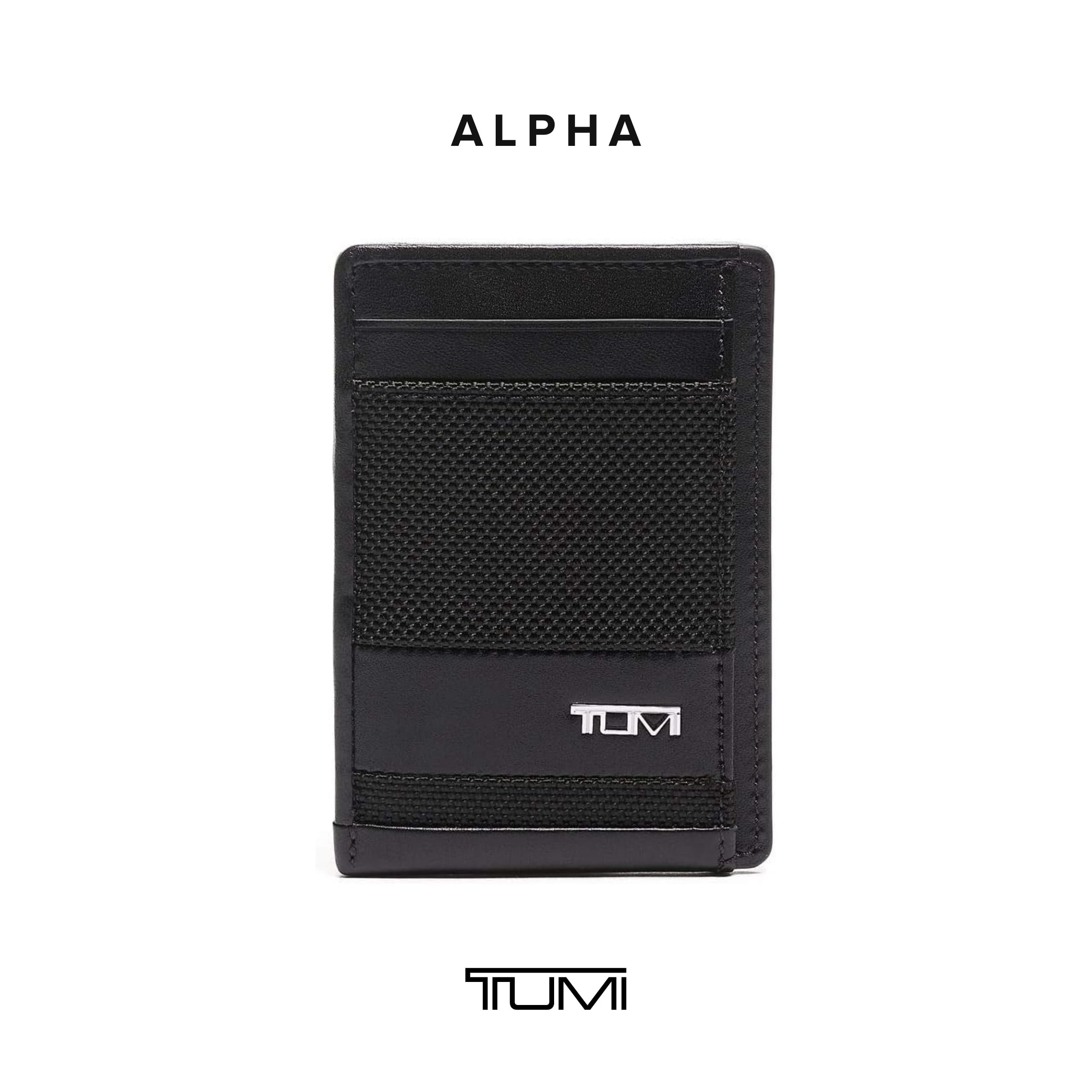 tumi-alpha-money-clip-card-case-slim-leather-wallet-with-integrated-money-clip image 7