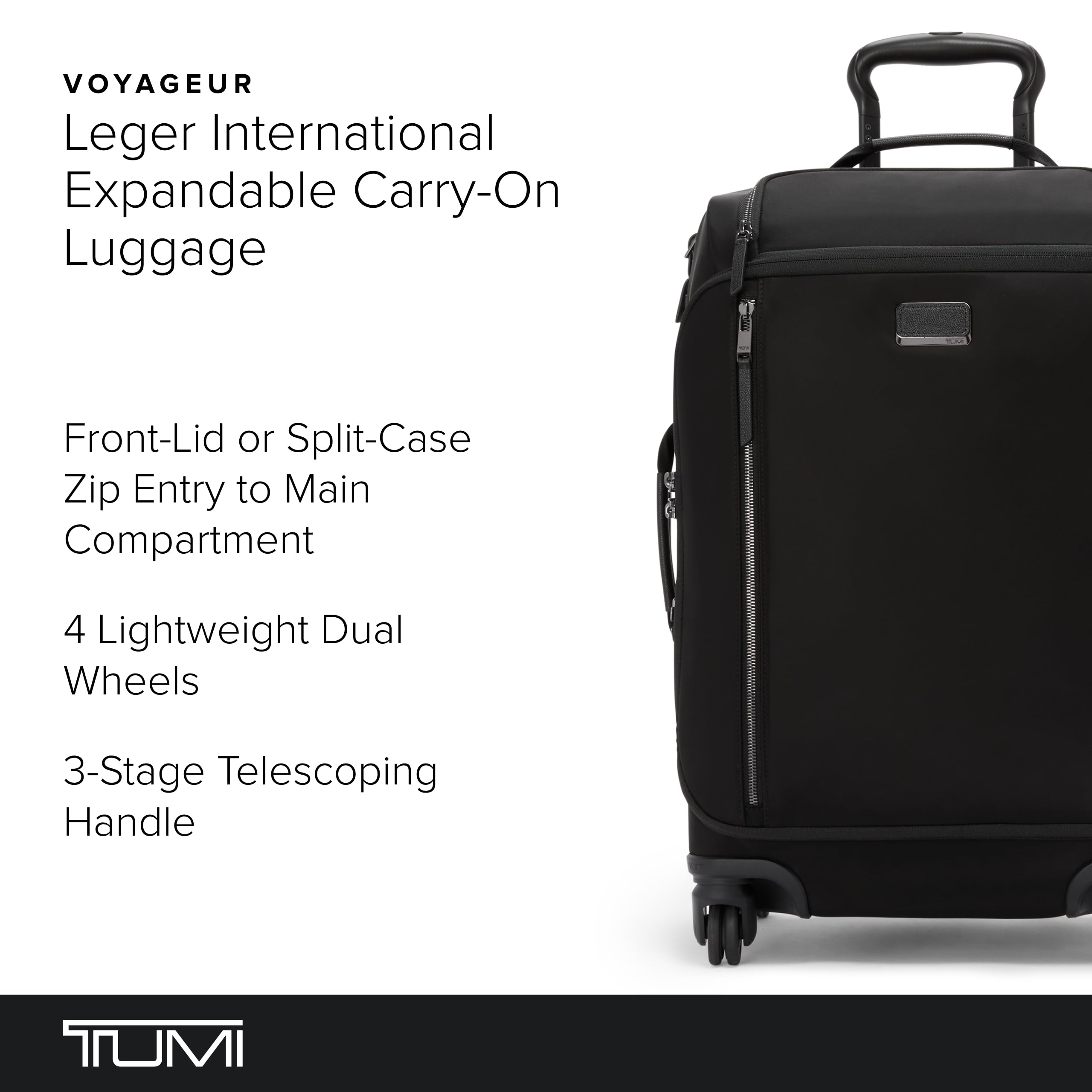 tumi-voyageur-leger-21-8-dual-access-expandable-4-wheeled-carry-on-suitcase-blac image 2
