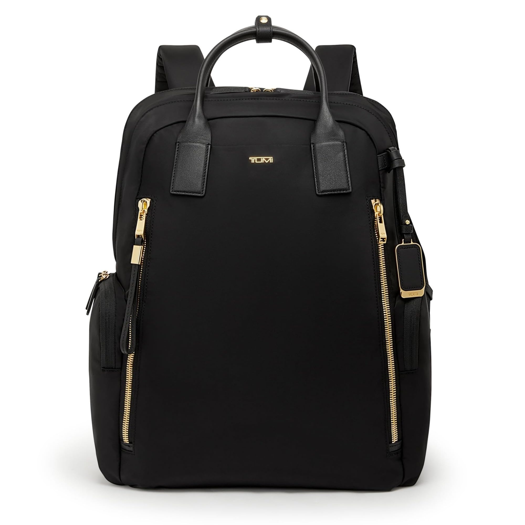 tumi-voyageur-atlanta-women-s-travel-commuter-backpack-black-with-gold-hardware- image 1