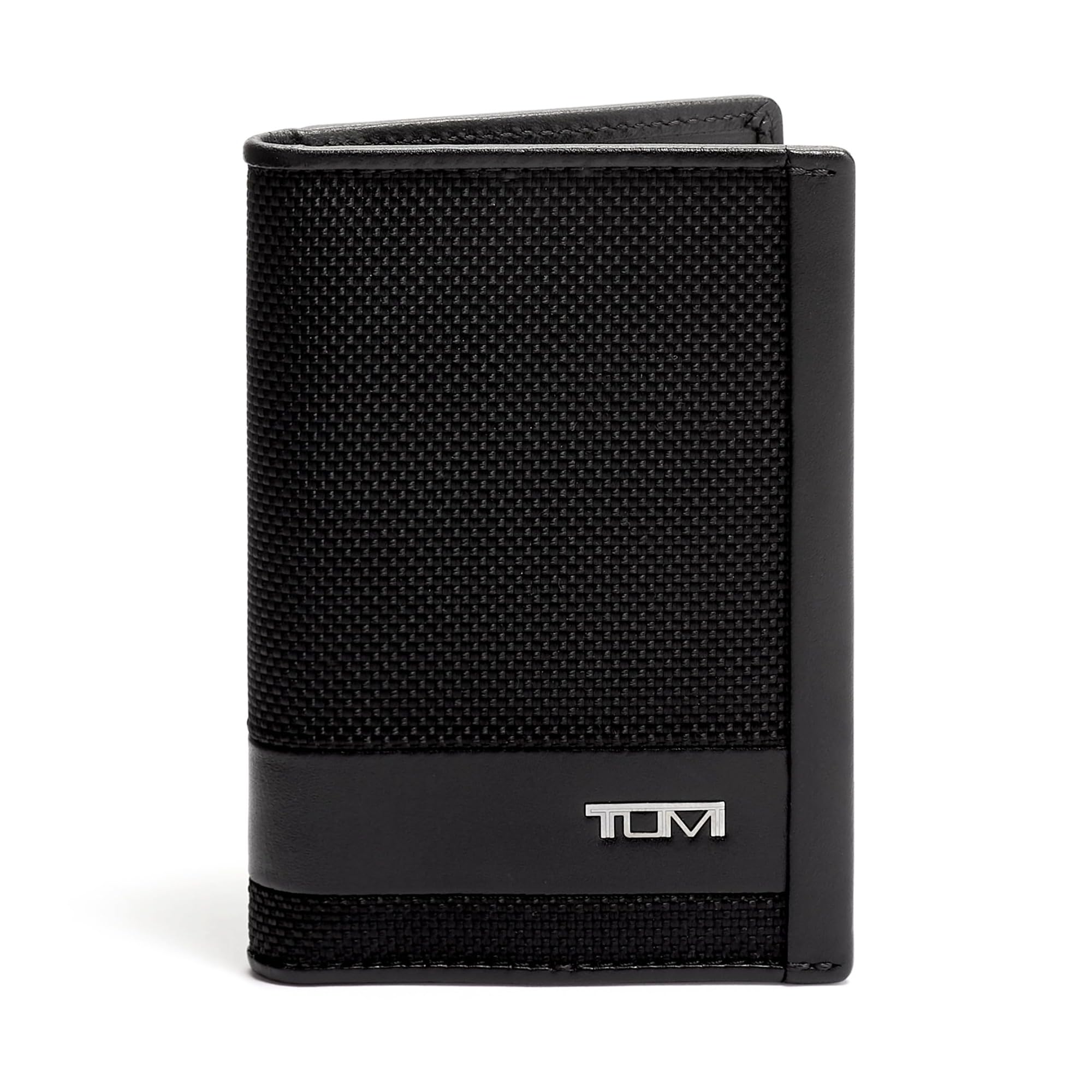 tumi-alpha-slg-multi-window-card-case-genuine-nylon-slim-card-holder-wallet-blac image 1