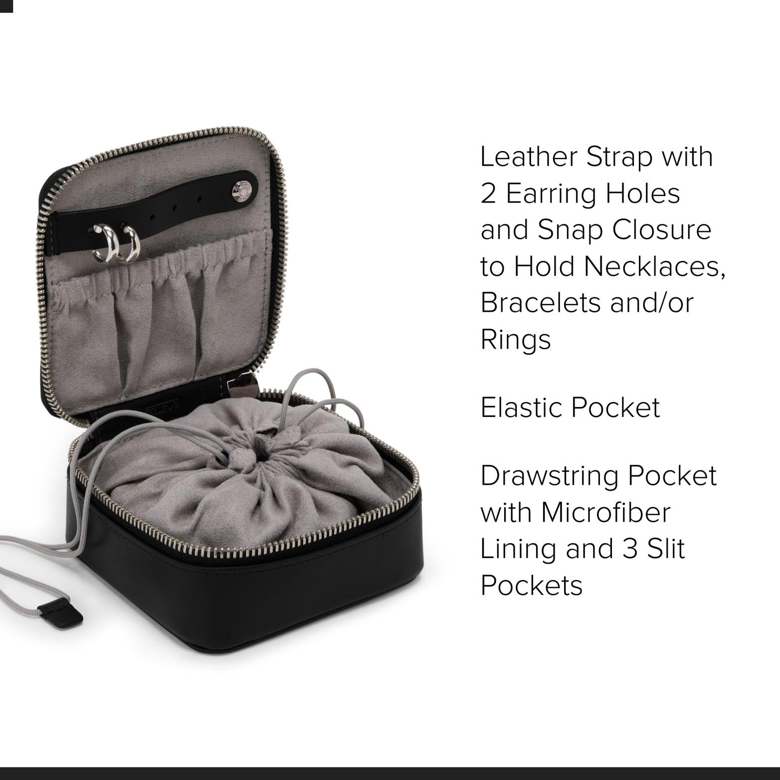 tumi-womens-jewelry-case-black-gunmetal-100-leather-travel-organizer-with-earrin image 3