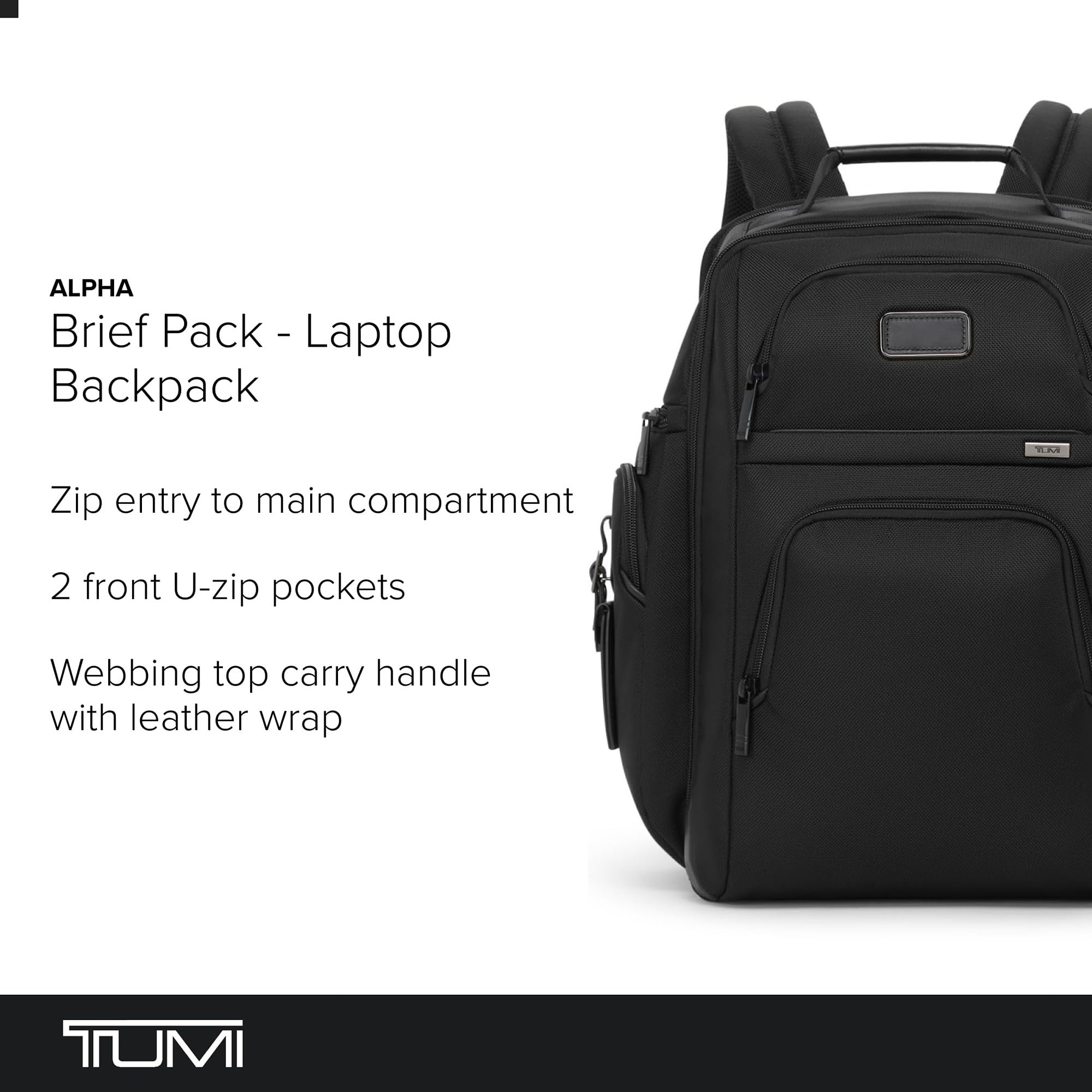 tumi-brief-pack-backpack-black-one-size-padded-15-laptop-compartment image 2