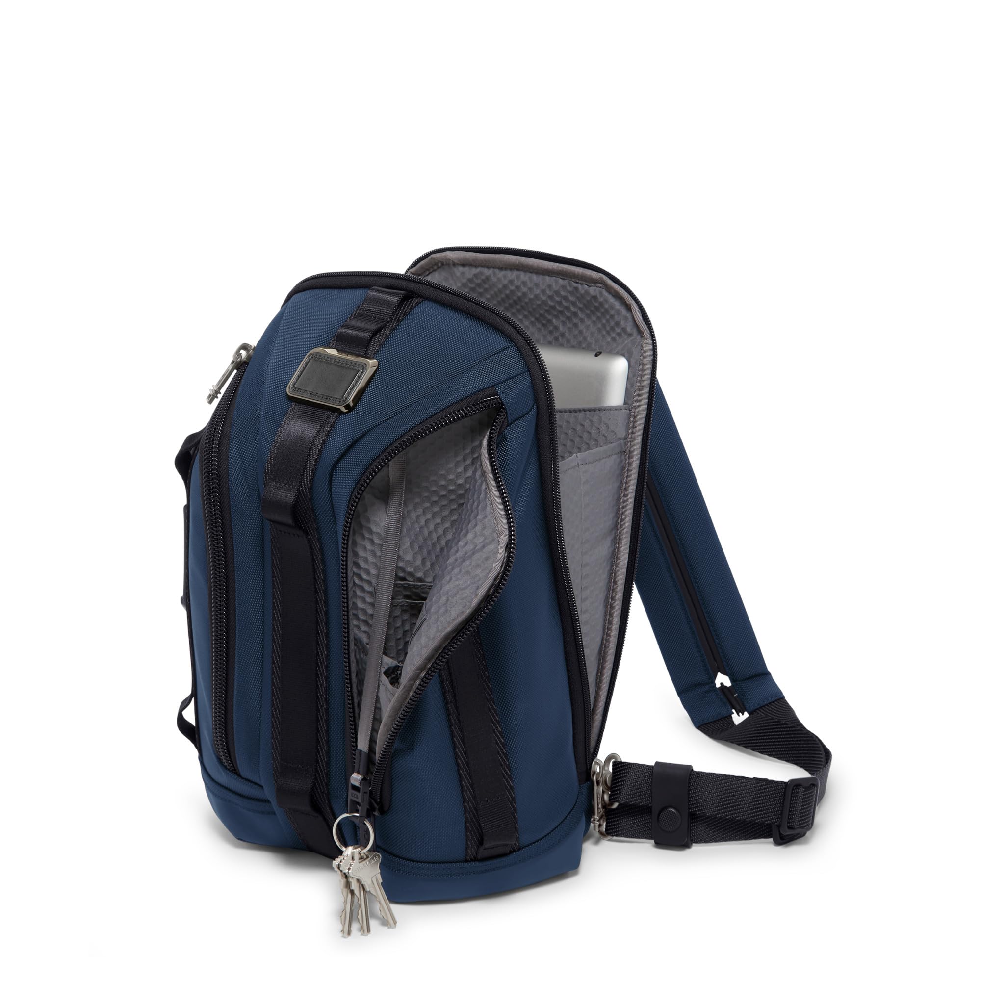 tumi-alpha-bravo-knight-sling-convertible-sling-to-backpack-bag-navy-magnetic-st image 2
