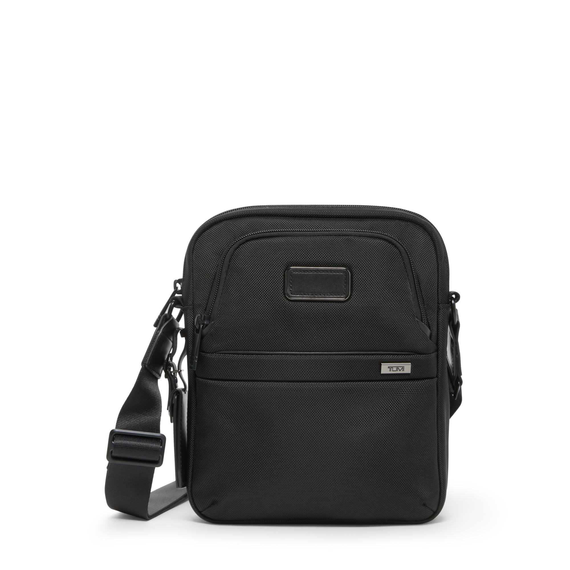 tumi-alpha-medium-crossbody-bag-leather-adjustable-strap-midnight-black-unisex image 1