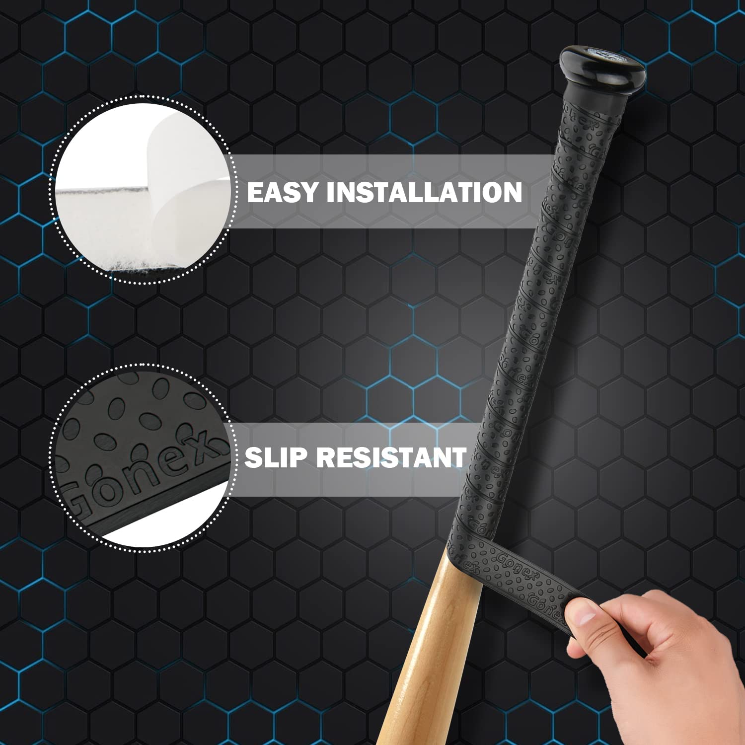gonex-bat-grip-tape-40-1-non-slip-cushioned-polymer-baseball-softball-grip-for-w image 4