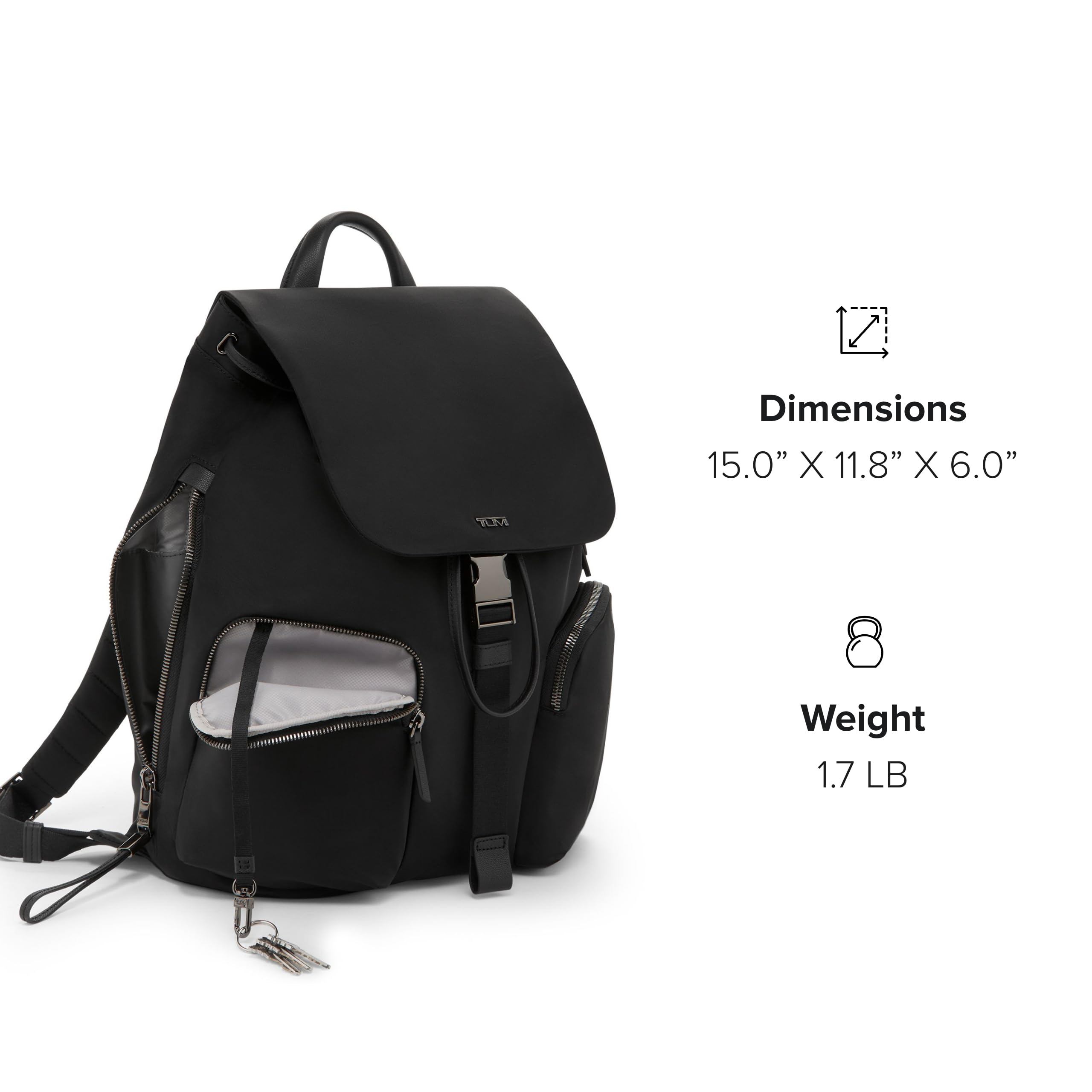 tumi-voyageur-ramsay-women-s-backpack-14-laptop-travel-work-bag-in-black-gunmeta image 7