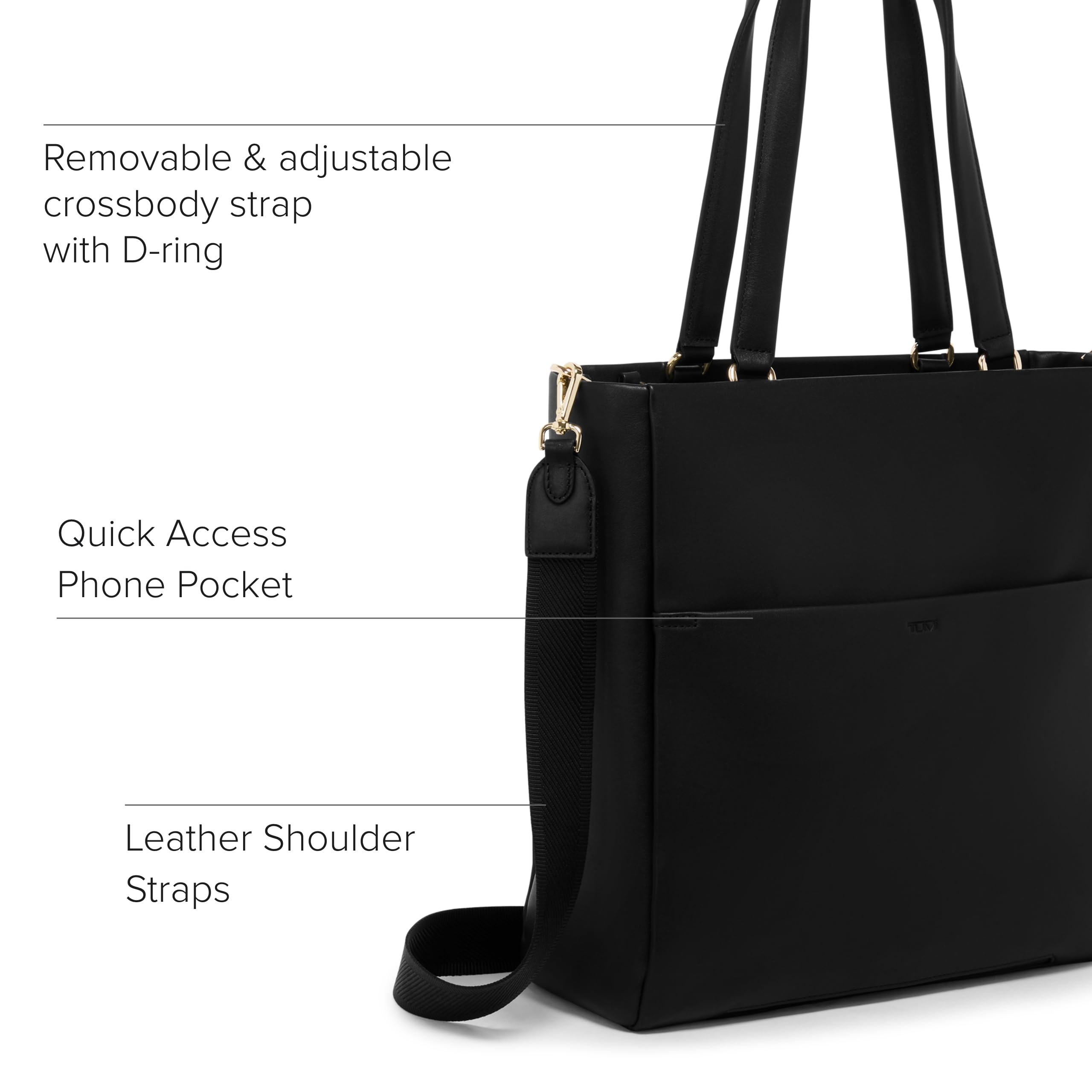 tumi-voyageur-vail-leather-tote-women-s-lightweight-bag-with-crossbody-strap-zip image 5