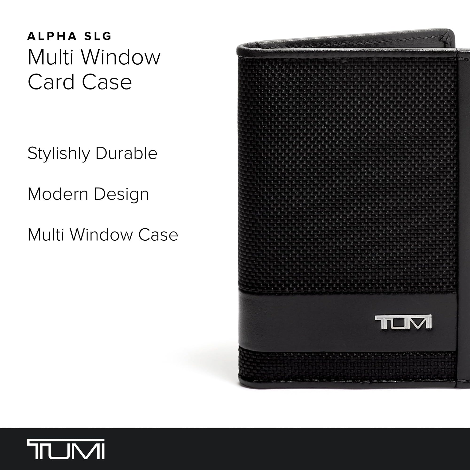 tumi-alpha-slg-multi-window-card-case-genuine-nylon-slim-card-holder-wallet-blac image 2