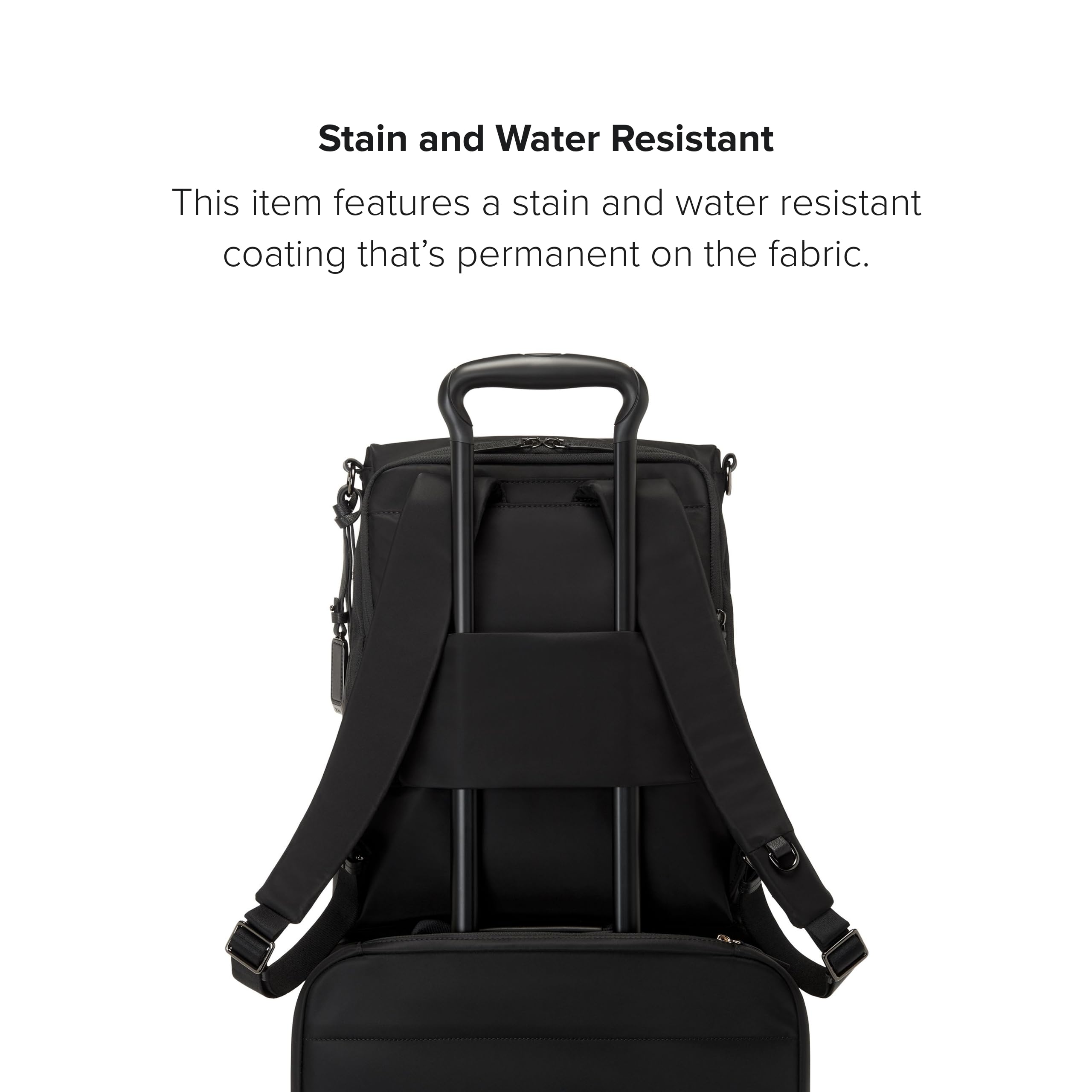 tumi-voyageur-leigh-convertible-backpack-tote-black-with-gunmetal-hardware-fits- image 6