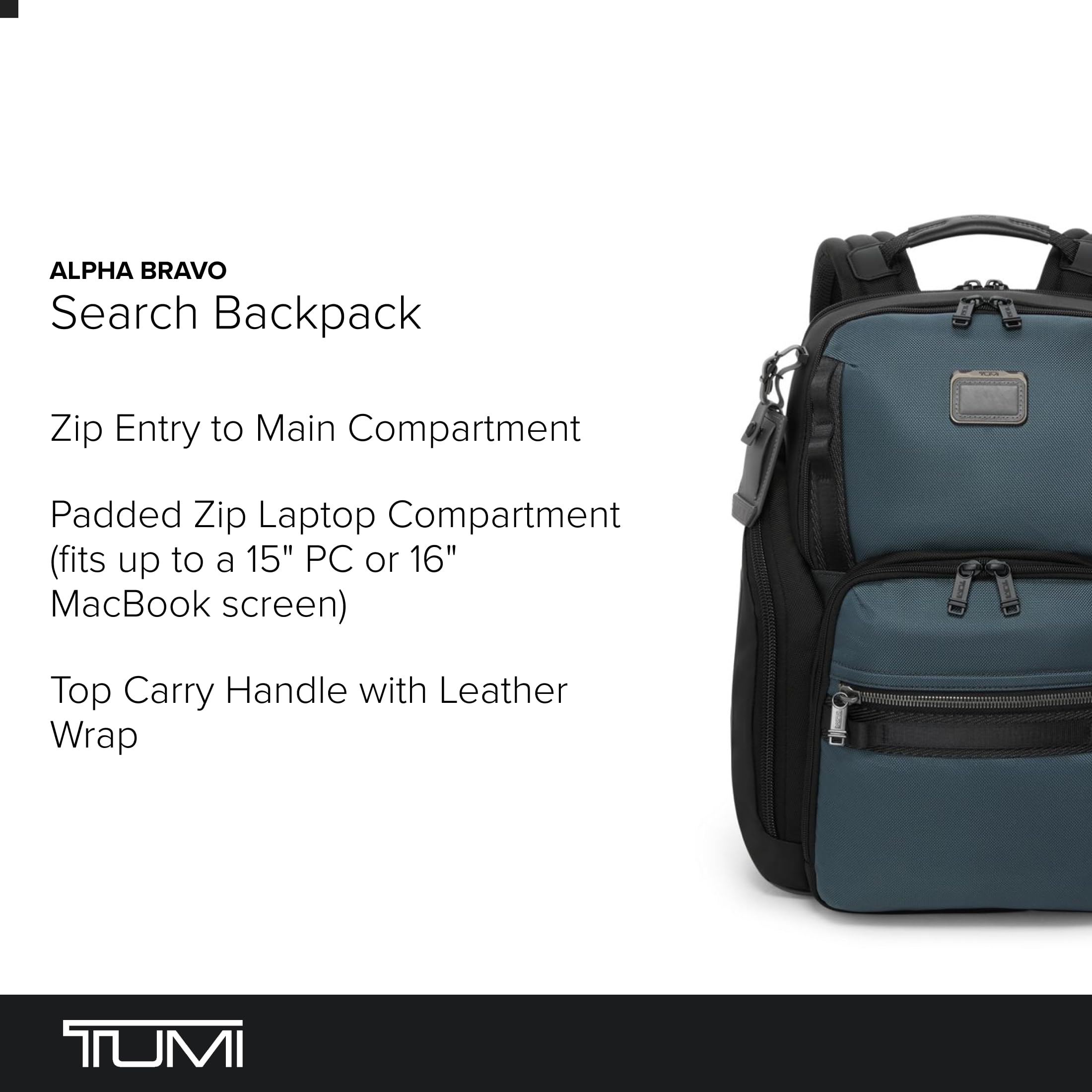 tumi-alpha-bravo-search-backpack-17-ballistic-nylon-laptop-backpack-for-work-tra image 2