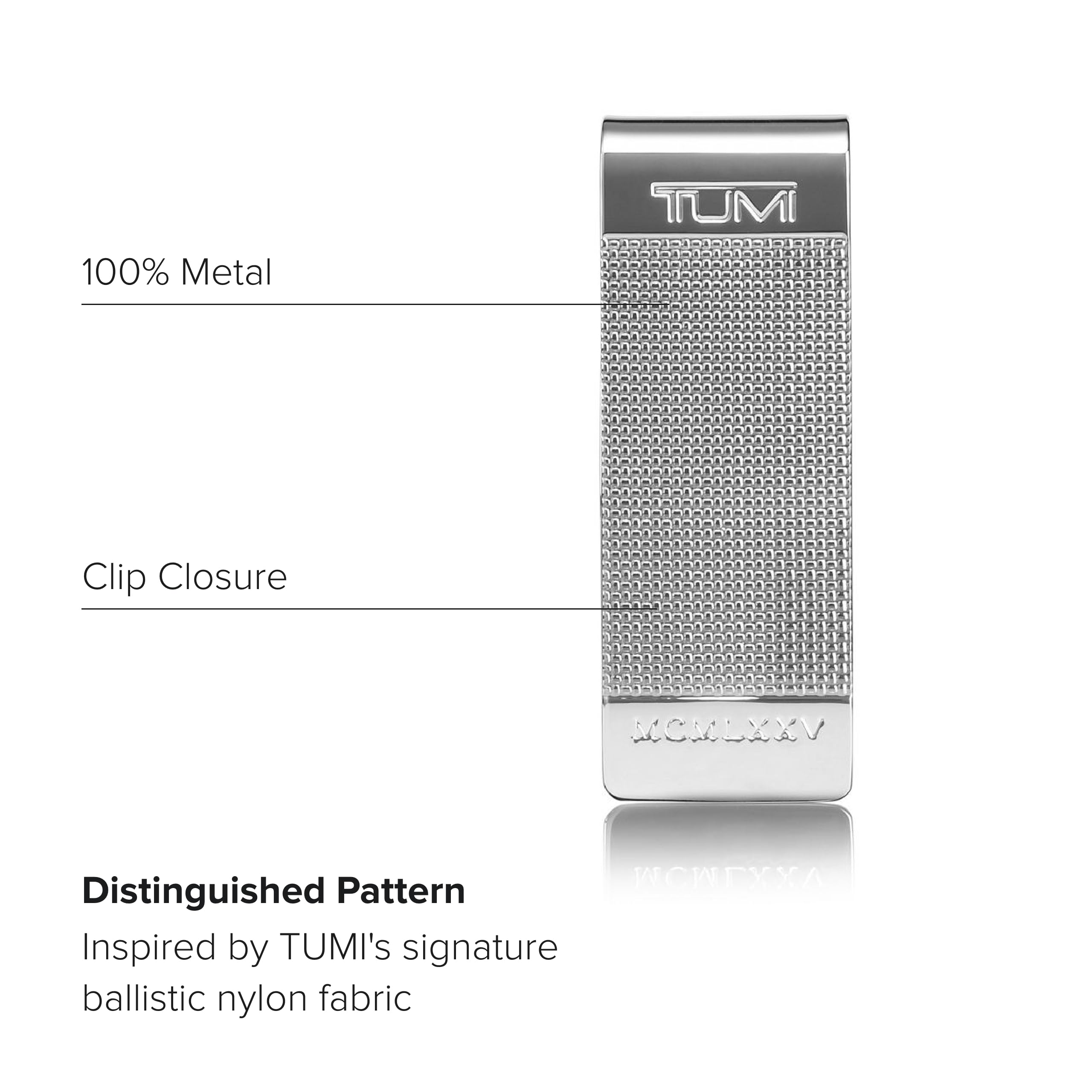 tumi-nassau-ballistic-etched-money-clip-silvertone-metal-wallet-for-men-and-wome image 3