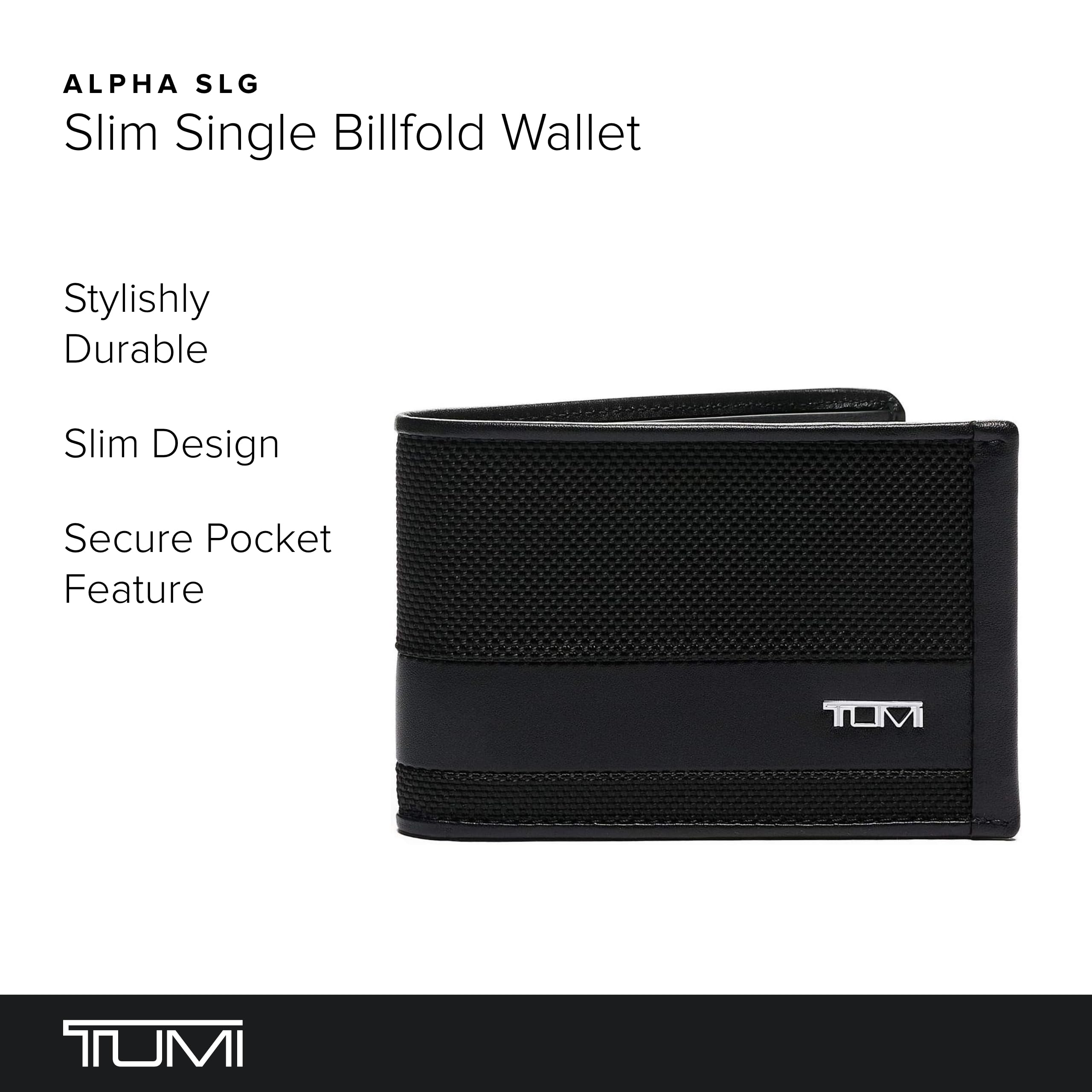 tumi-alpha-slim-single-billfold-wallet-ballistic-nylon-slim-bifold-with-hidden-c image 2