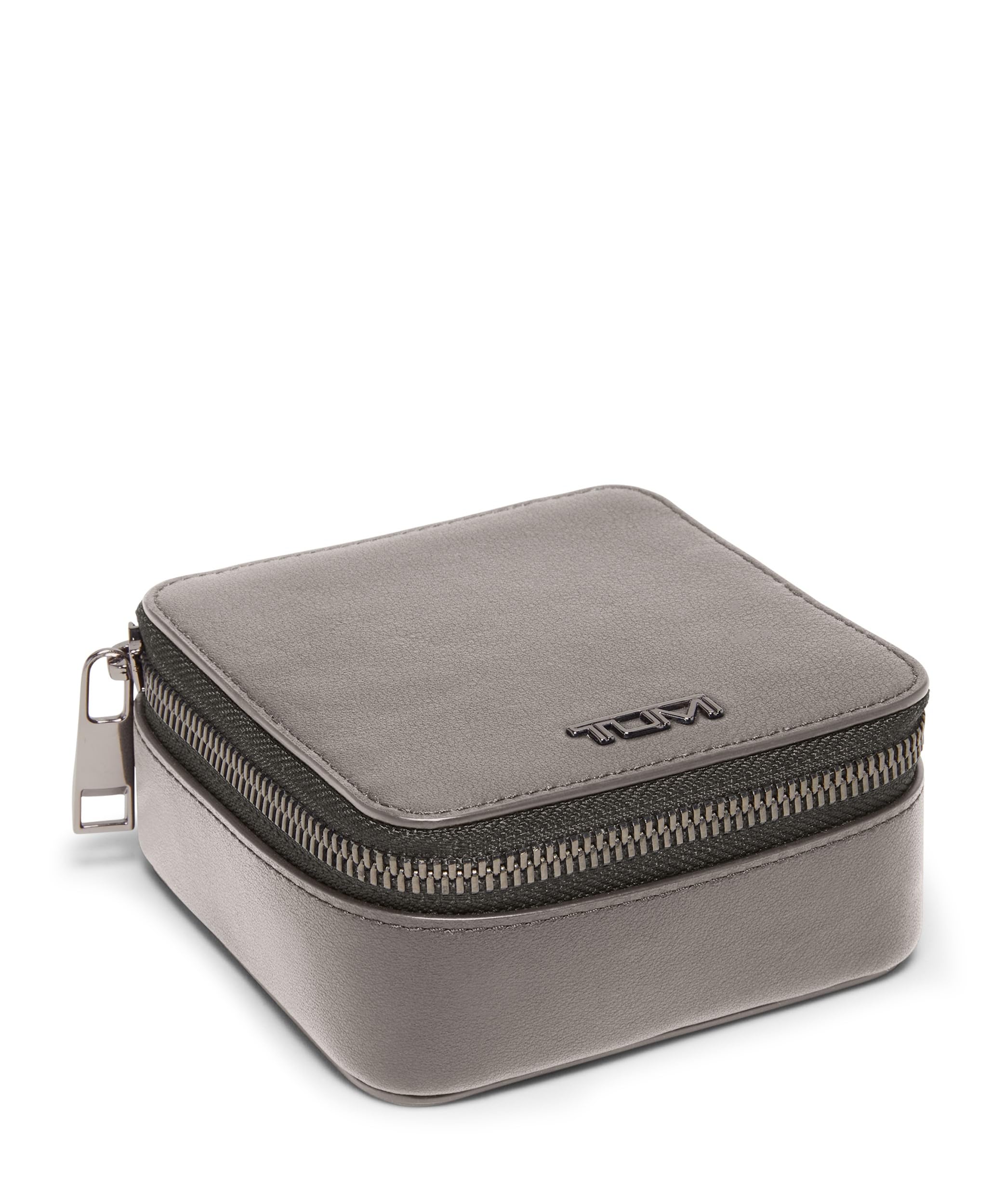 tumi-womens-jewelry-case-black-gunmetal-100-leather-travel-organizer-with-earrin image 8