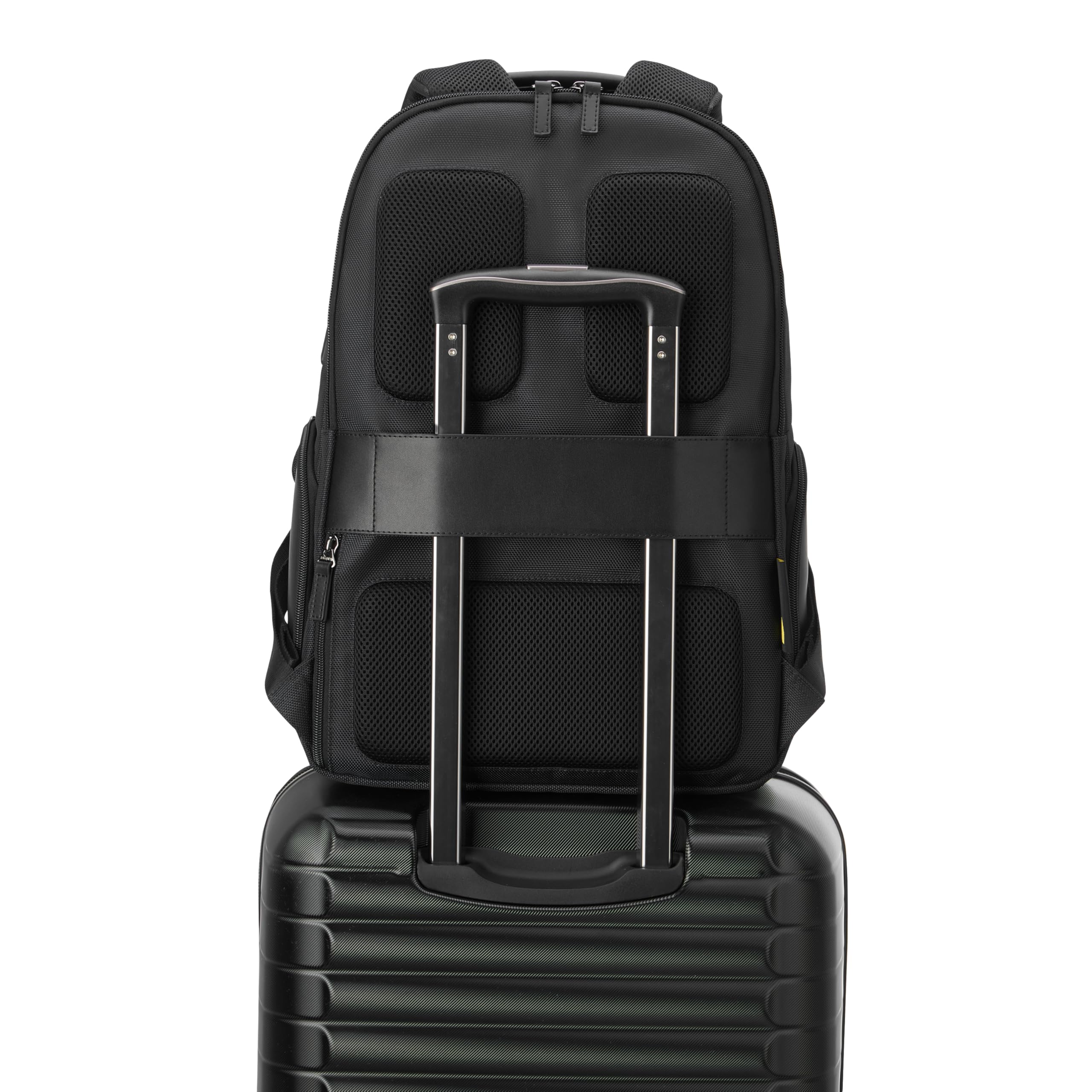 delsey-wagram-15-6-inch-laptop-travel-backpack-ballistic-nylon-with-leather-acce image 4