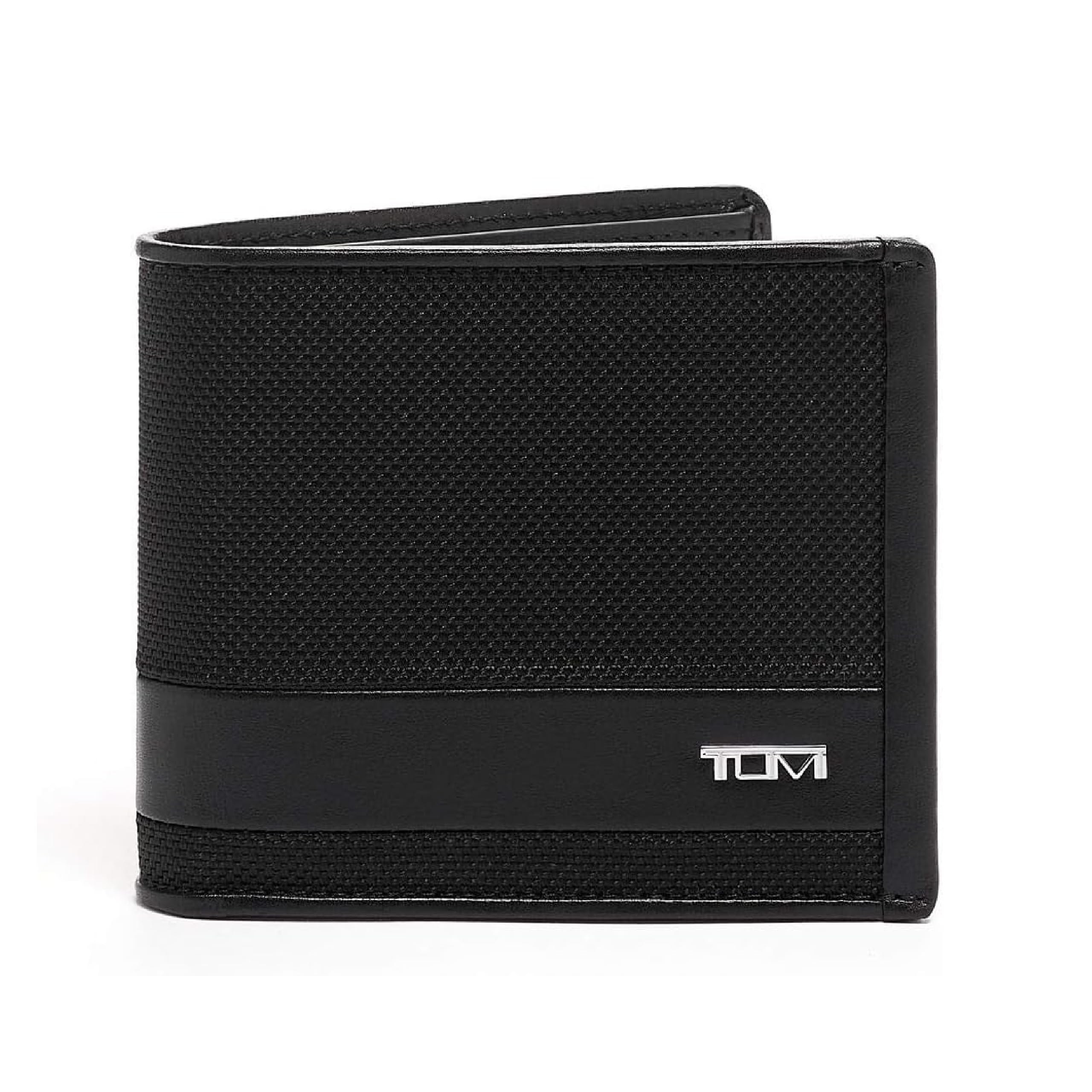 tumi-alpha-global-center-flip-passcase-wallet-for-men-in-black-ballistic-nylon-w image 1