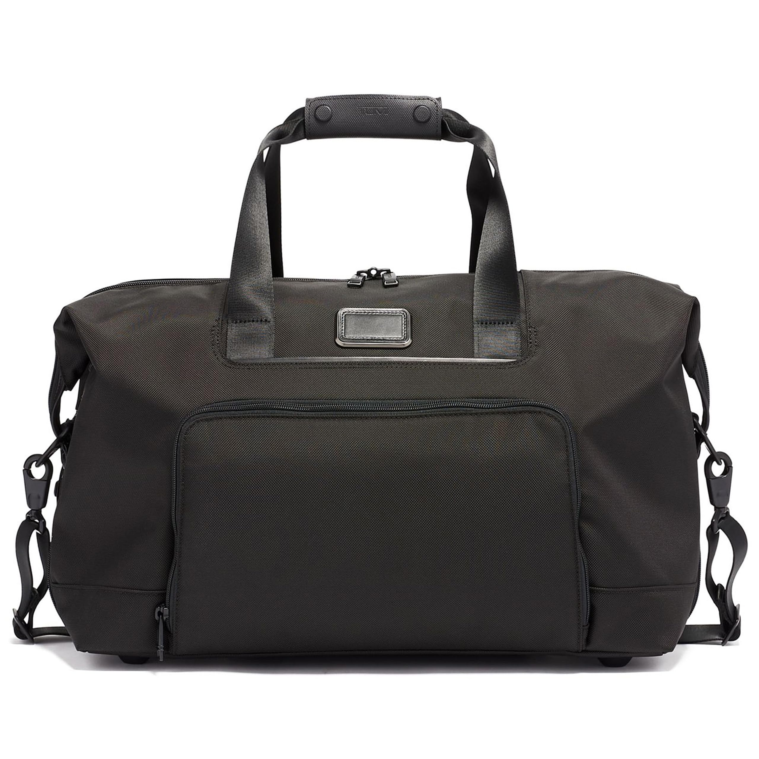 tumi-alpha-3-double-expansion-travel-satchel-31l-soft-side-duffel-bag-black image 1