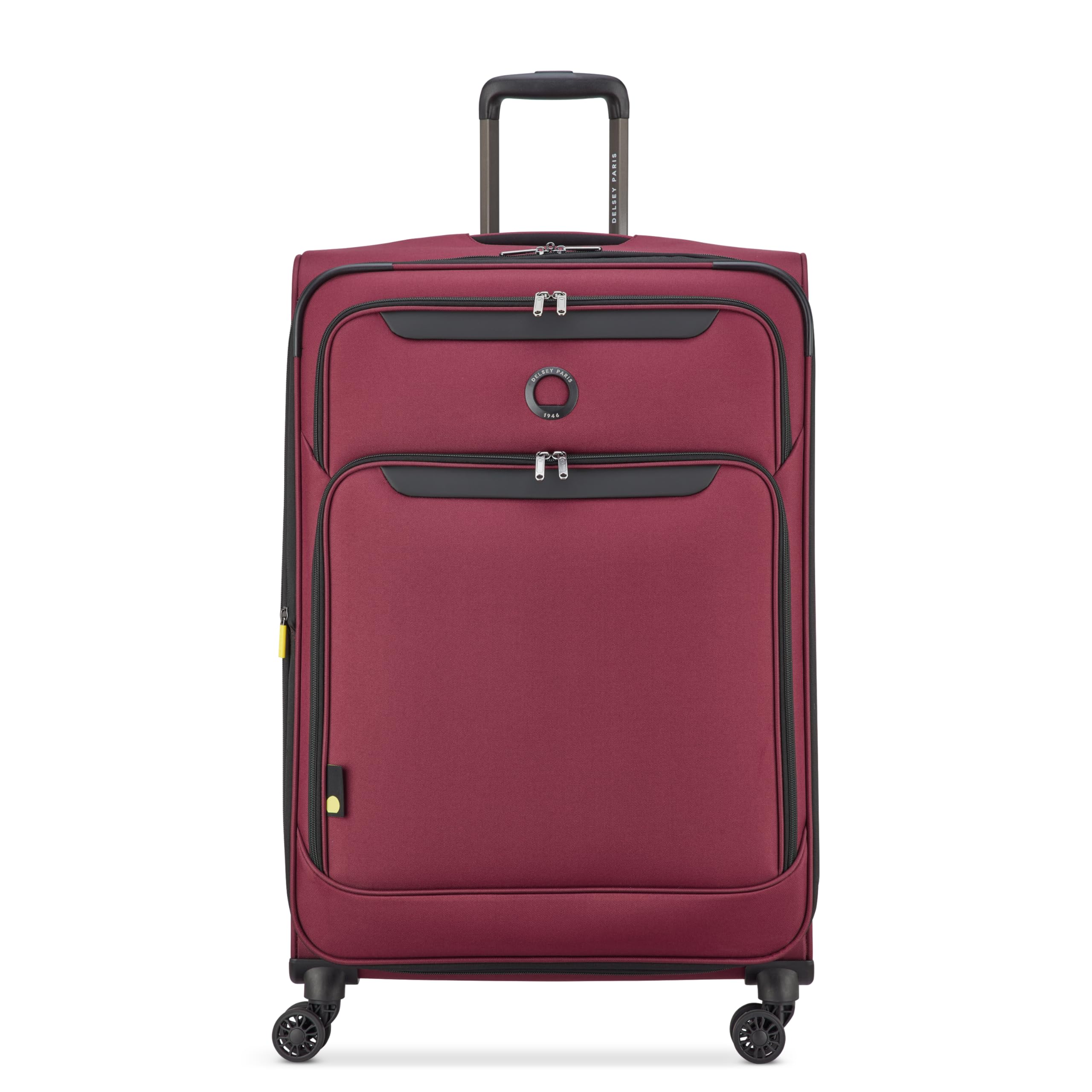 delsey-paris-sky-max-3-0-28-inch-large-checked-softside-suitcase-burgundy-lightw image 1
