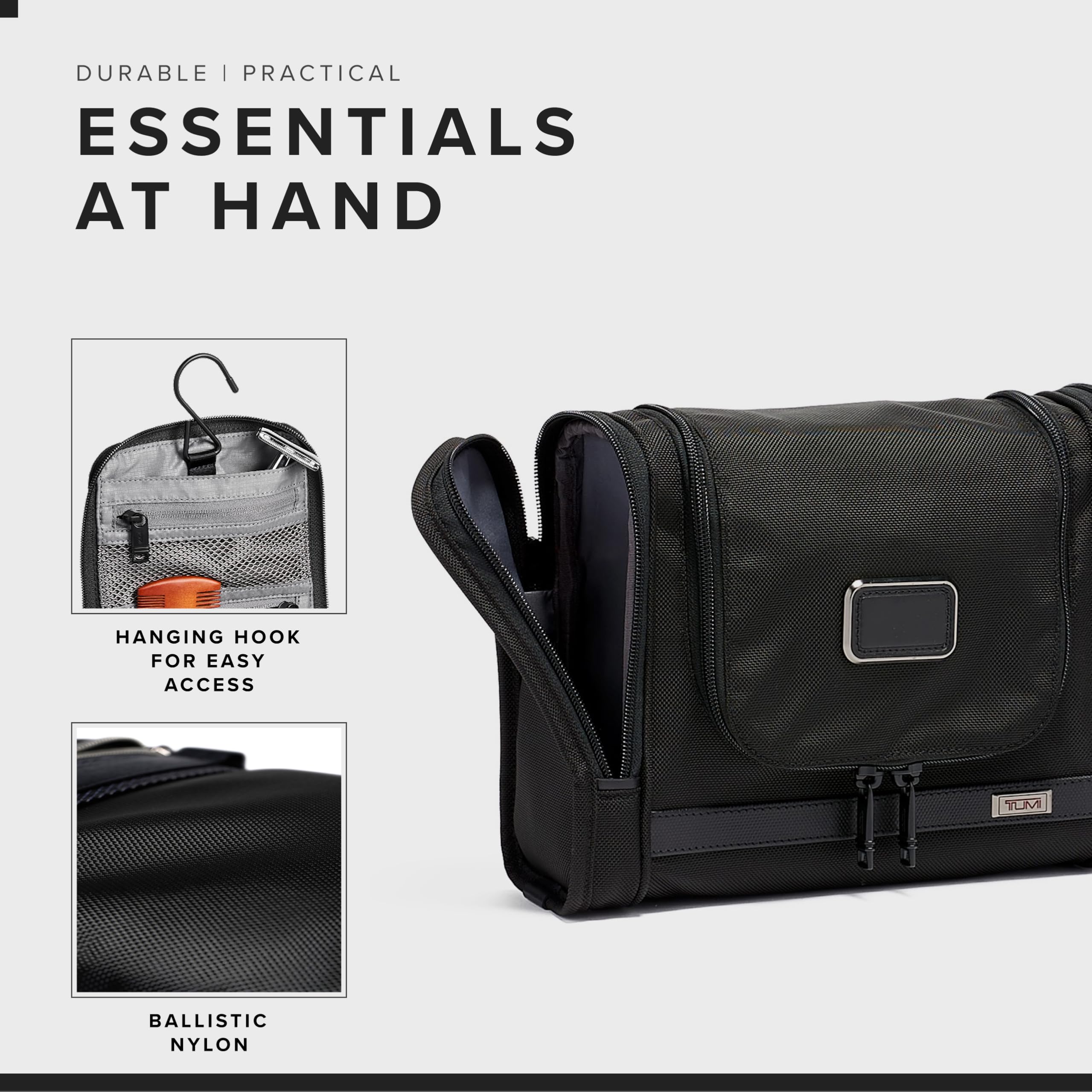 tumi-alpha-hanging-travel-kit-toiletry-and-cosmetics-organizer-bag-with-hook-and image 5